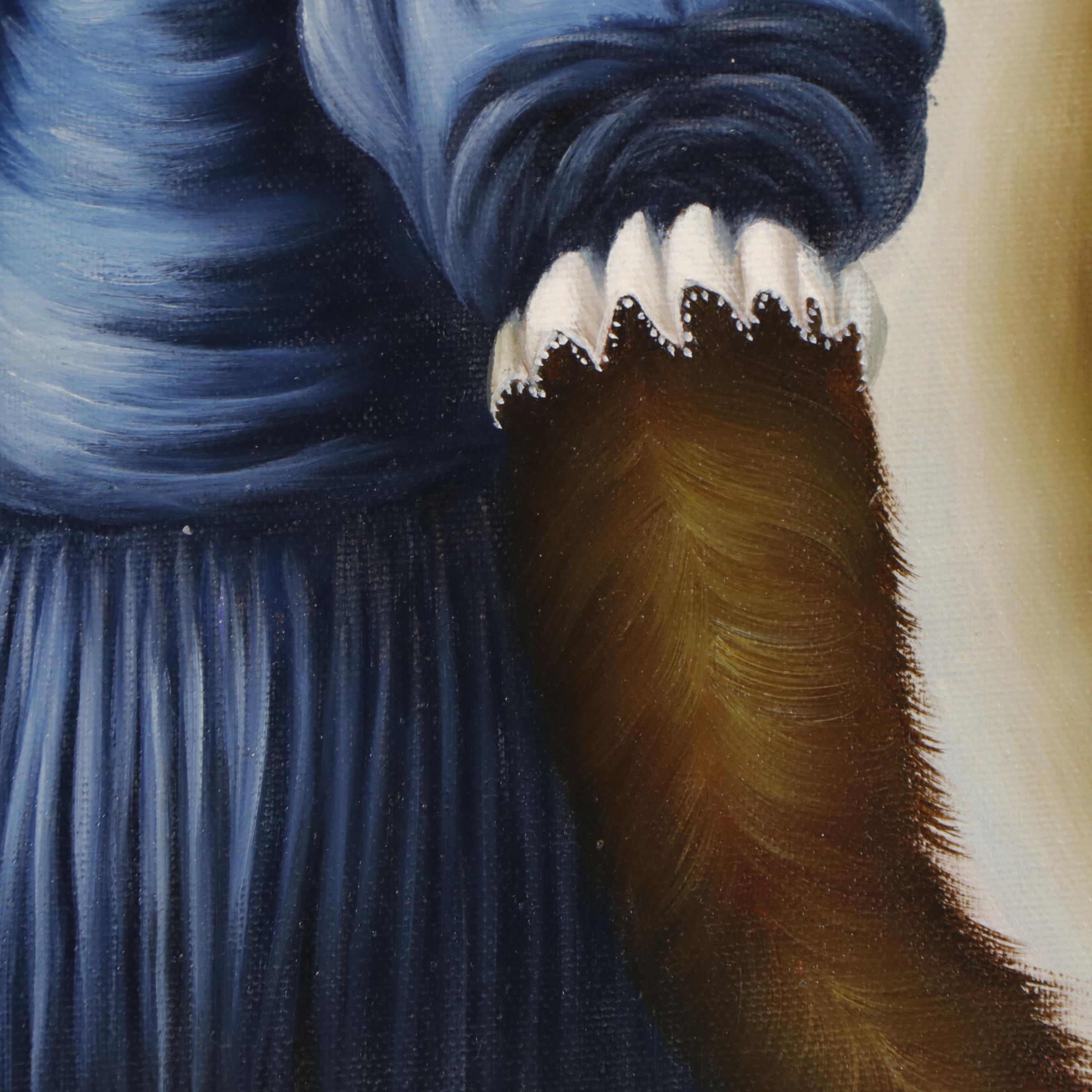 Anthropomorphic Monkey Portrait Oil Painting