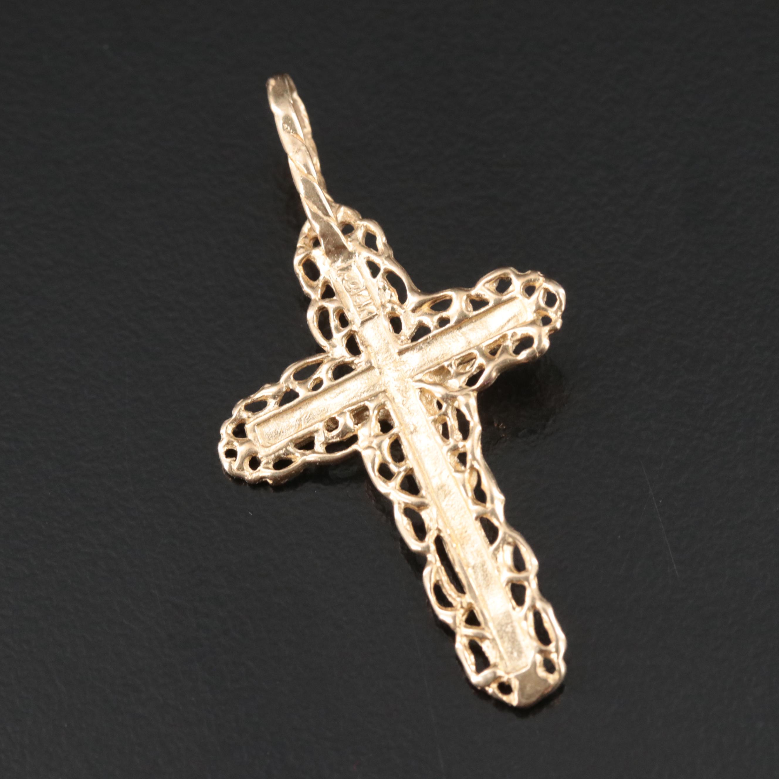 14K Crucifix Pendant