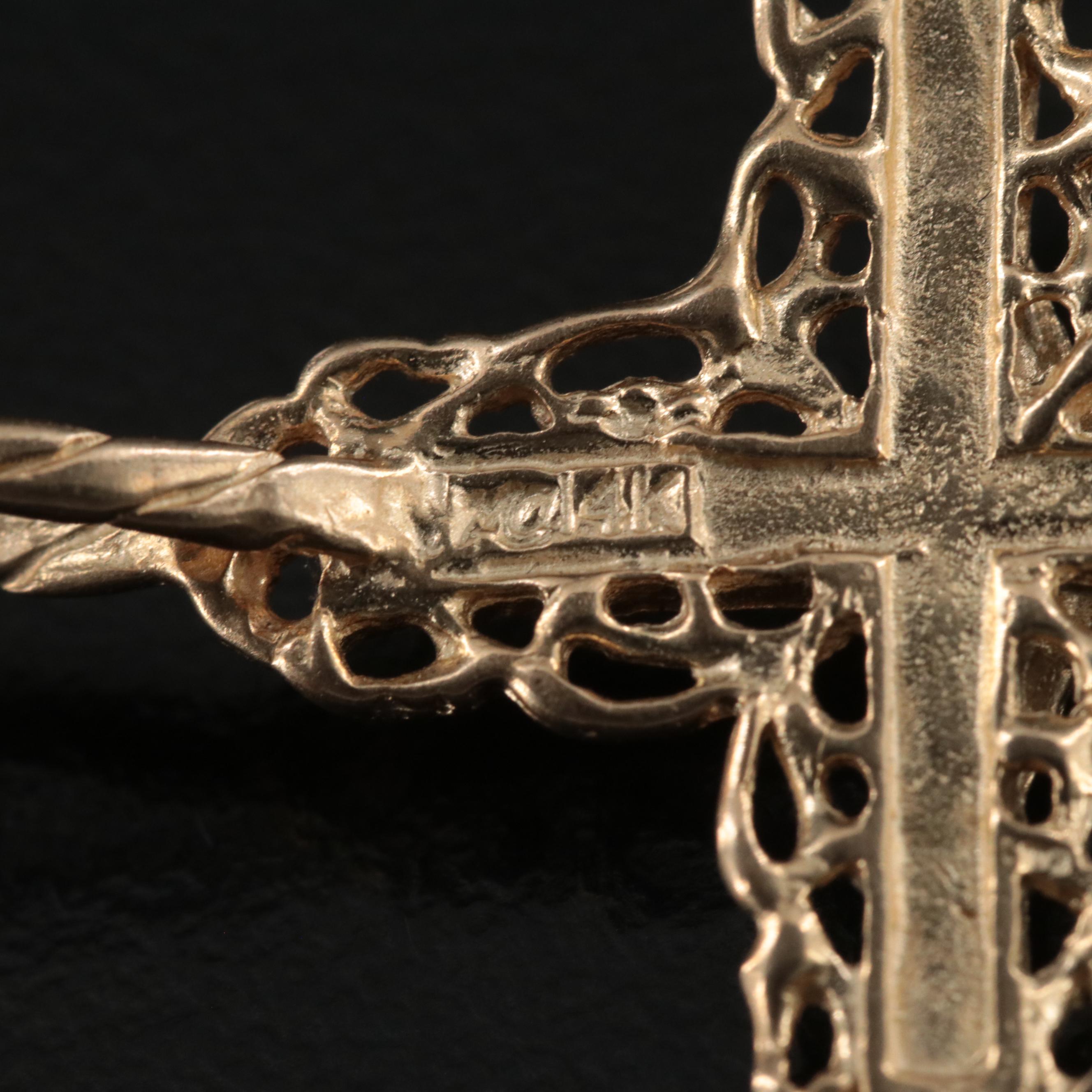 14K Crucifix Pendant