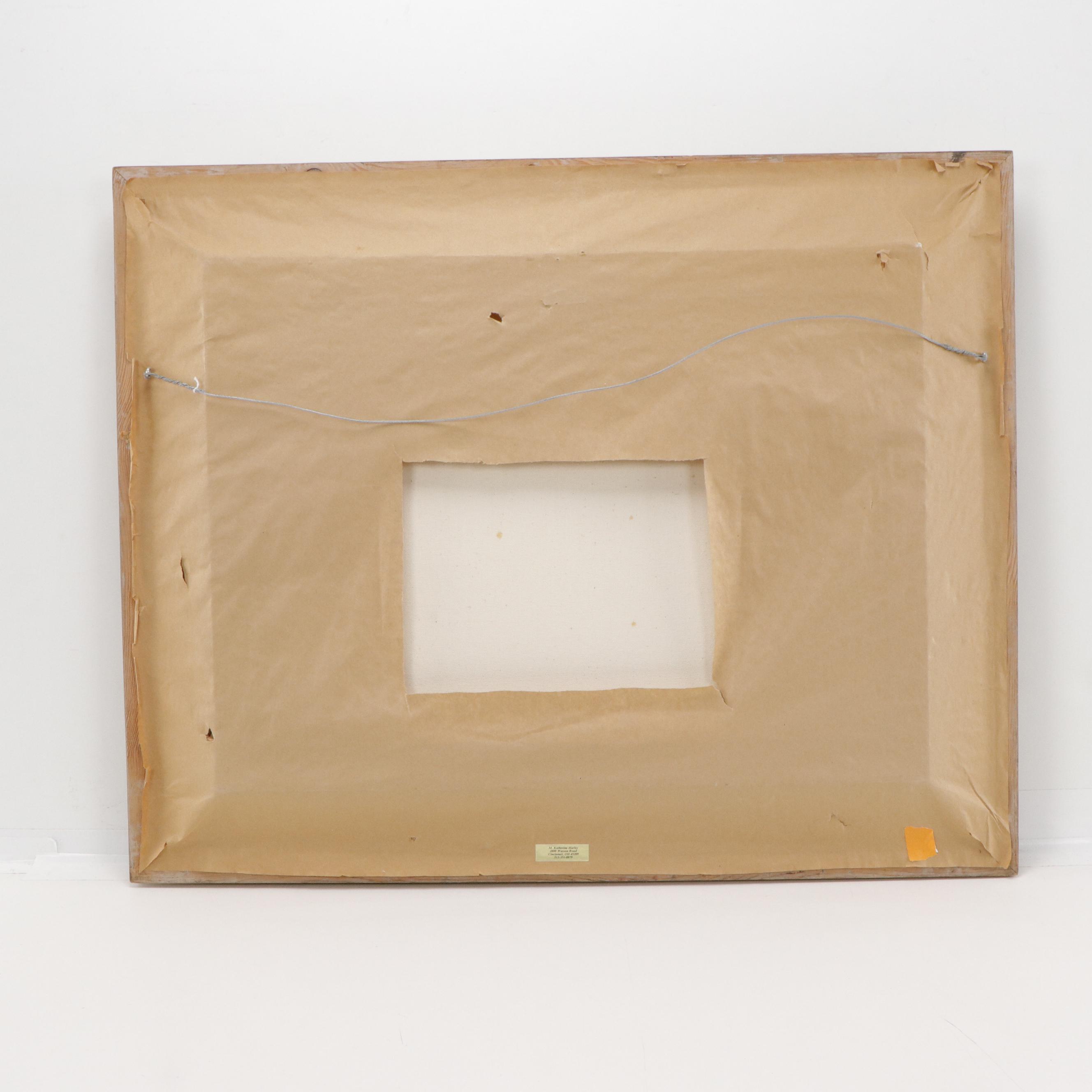 M. Katherine Hurley Spring Park Landscape Oil Painting, 1992