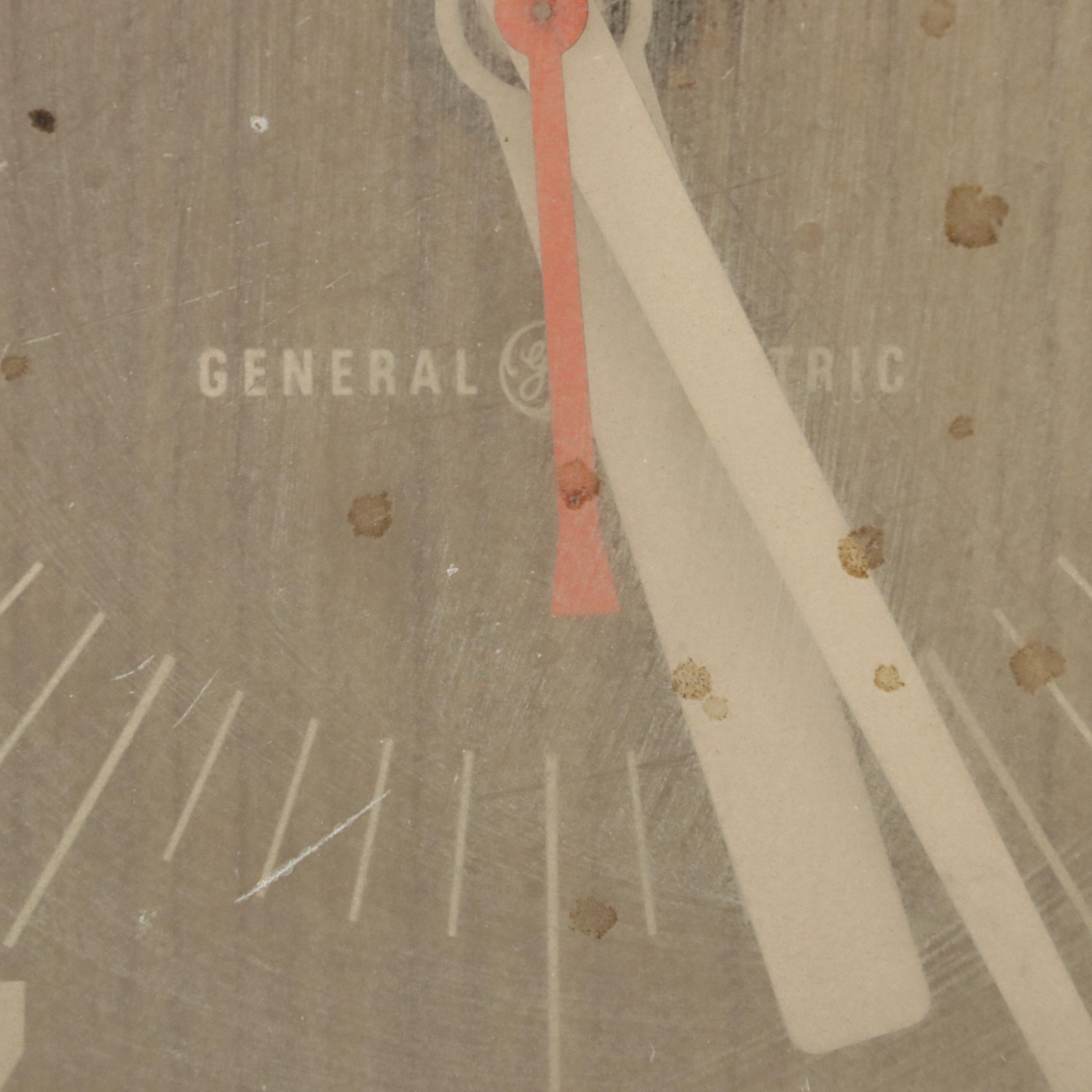 General Electric Electric Wall Clock, Mid to Late 20th Century