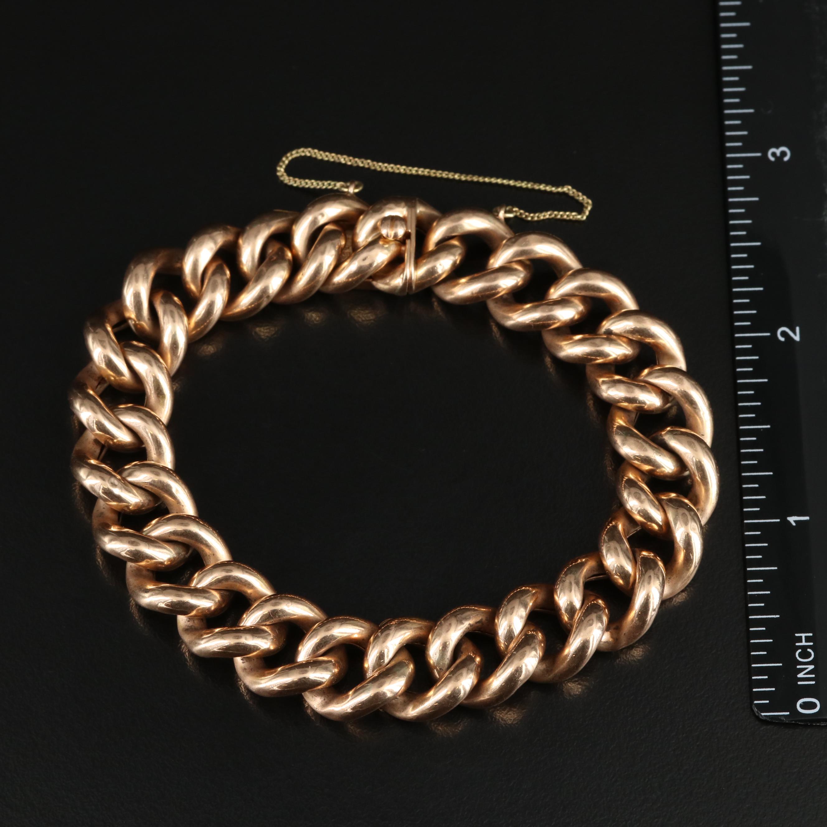 14K Curb Chain Bracelet