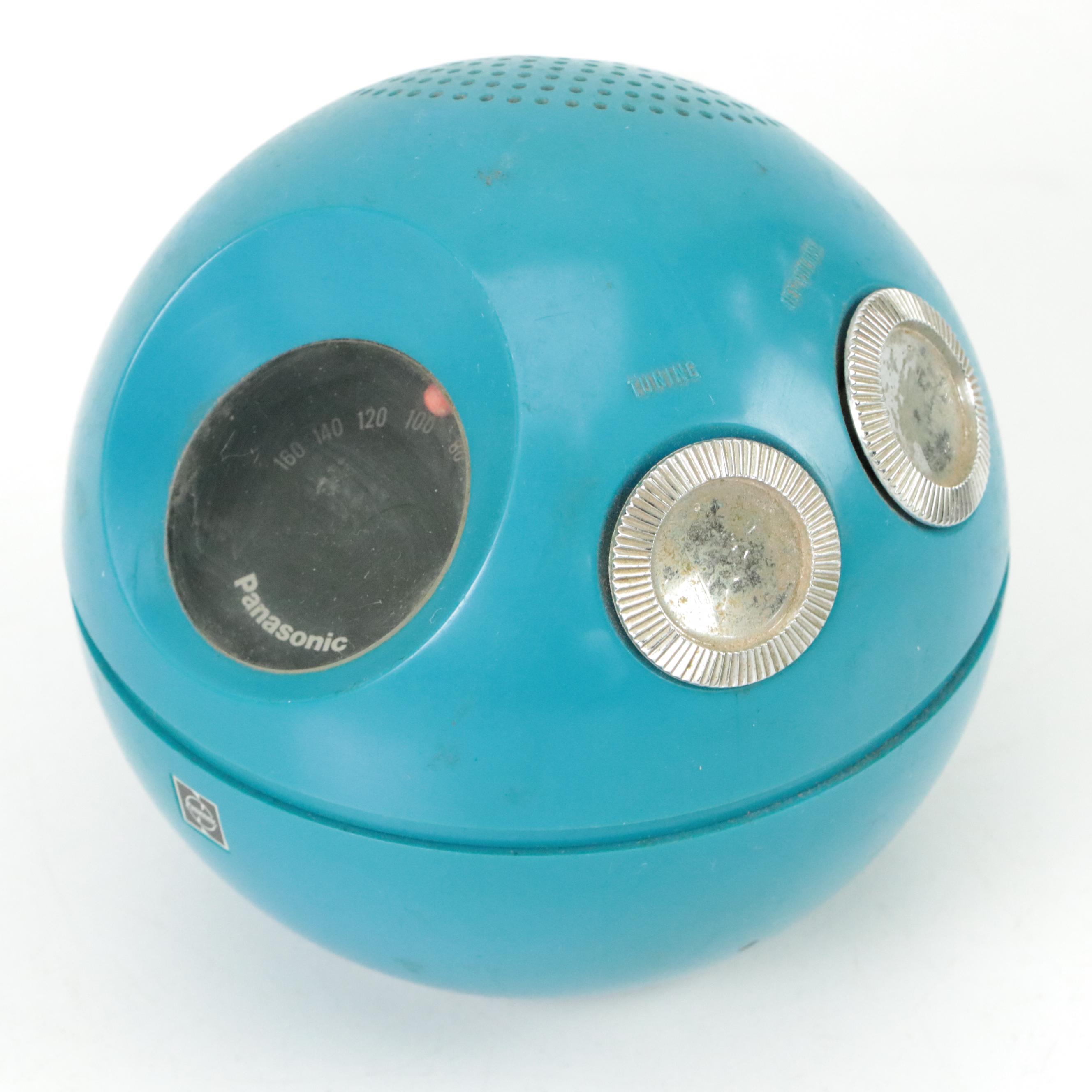 Panasonic MCM Panapet R-70 Radio with Other Radios, Mid to Late 20th Century