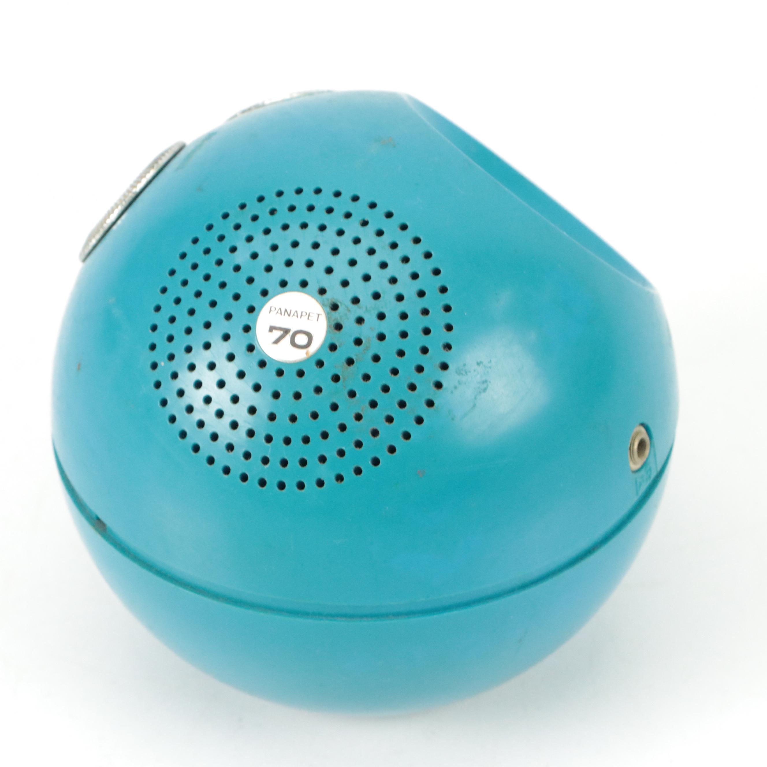 Panasonic MCM Panapet R-70 Radio with Other Radios, Mid to Late 20th Century