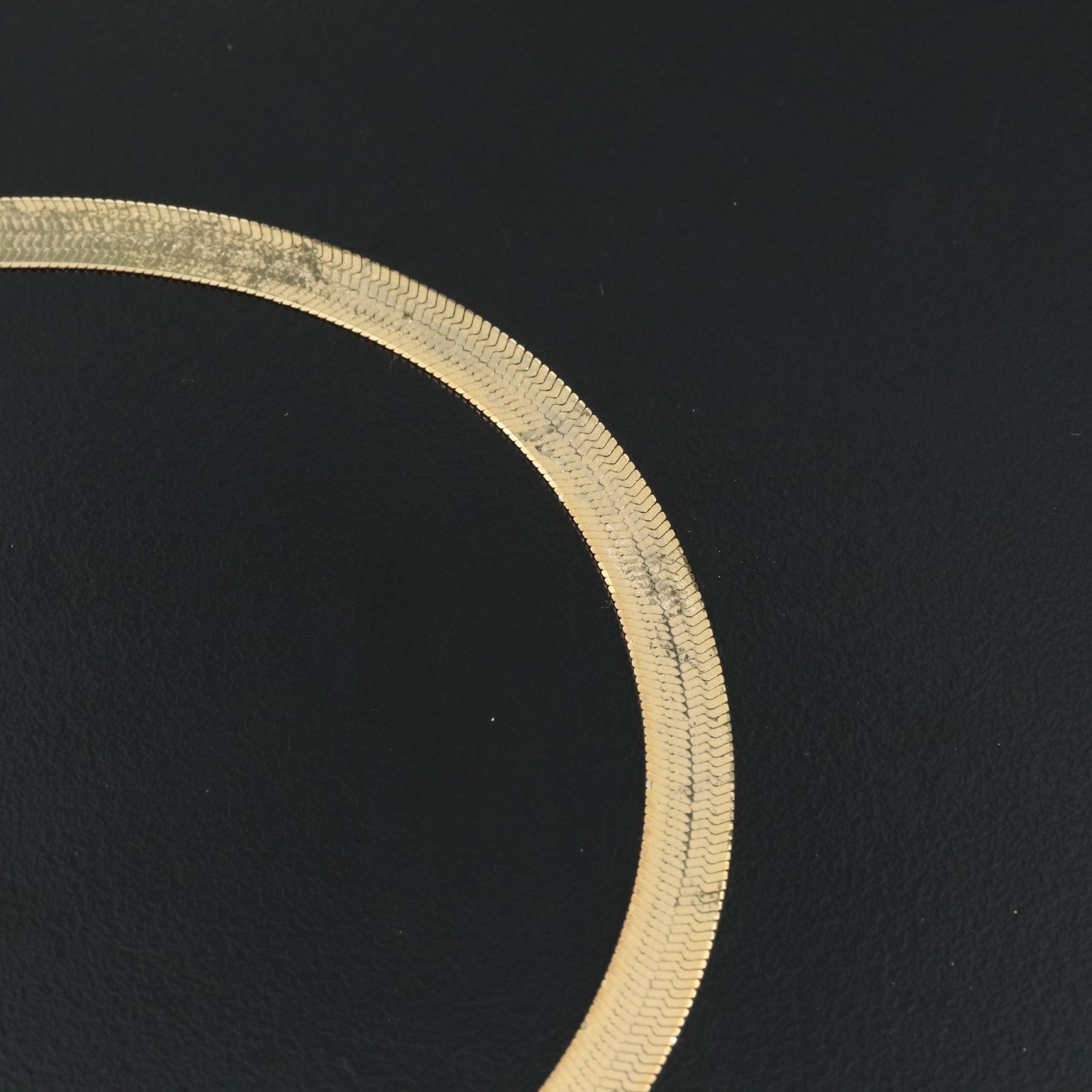 Italian 10K Herringbone Chain Necklace