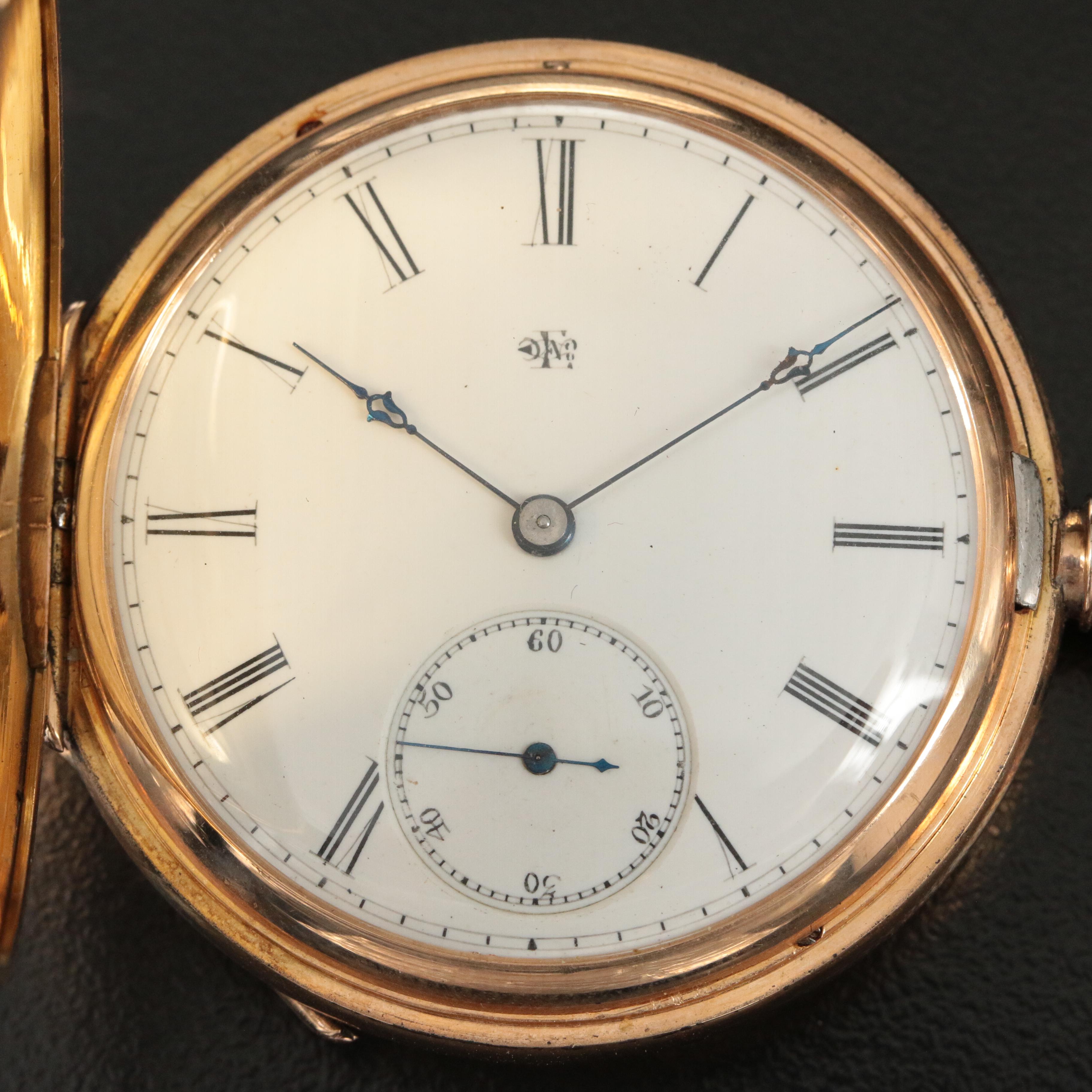 14K Lady Elgin Key-Wind and Set Pocket Watch