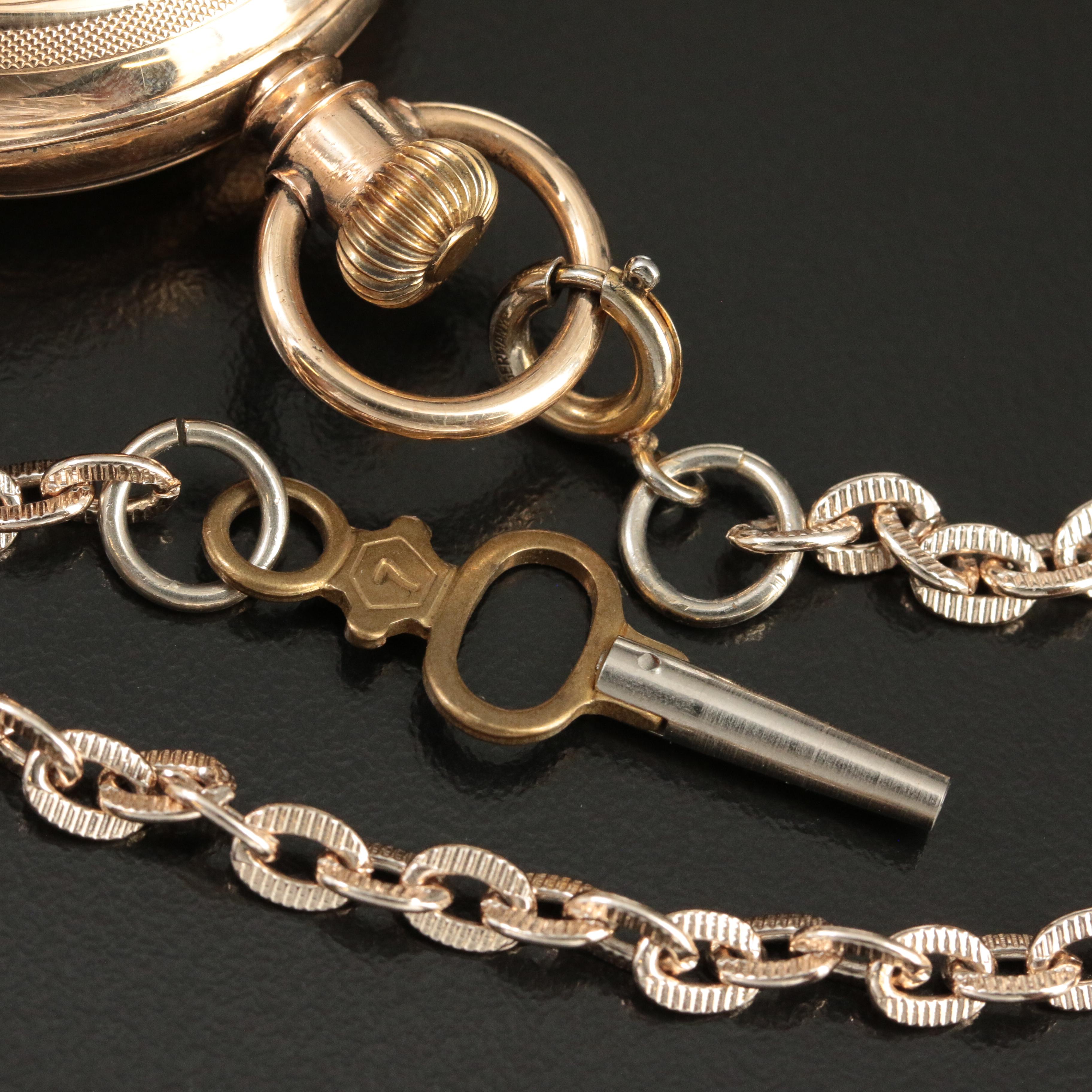 14K Lady Elgin Key-Wind and Set Pocket Watch