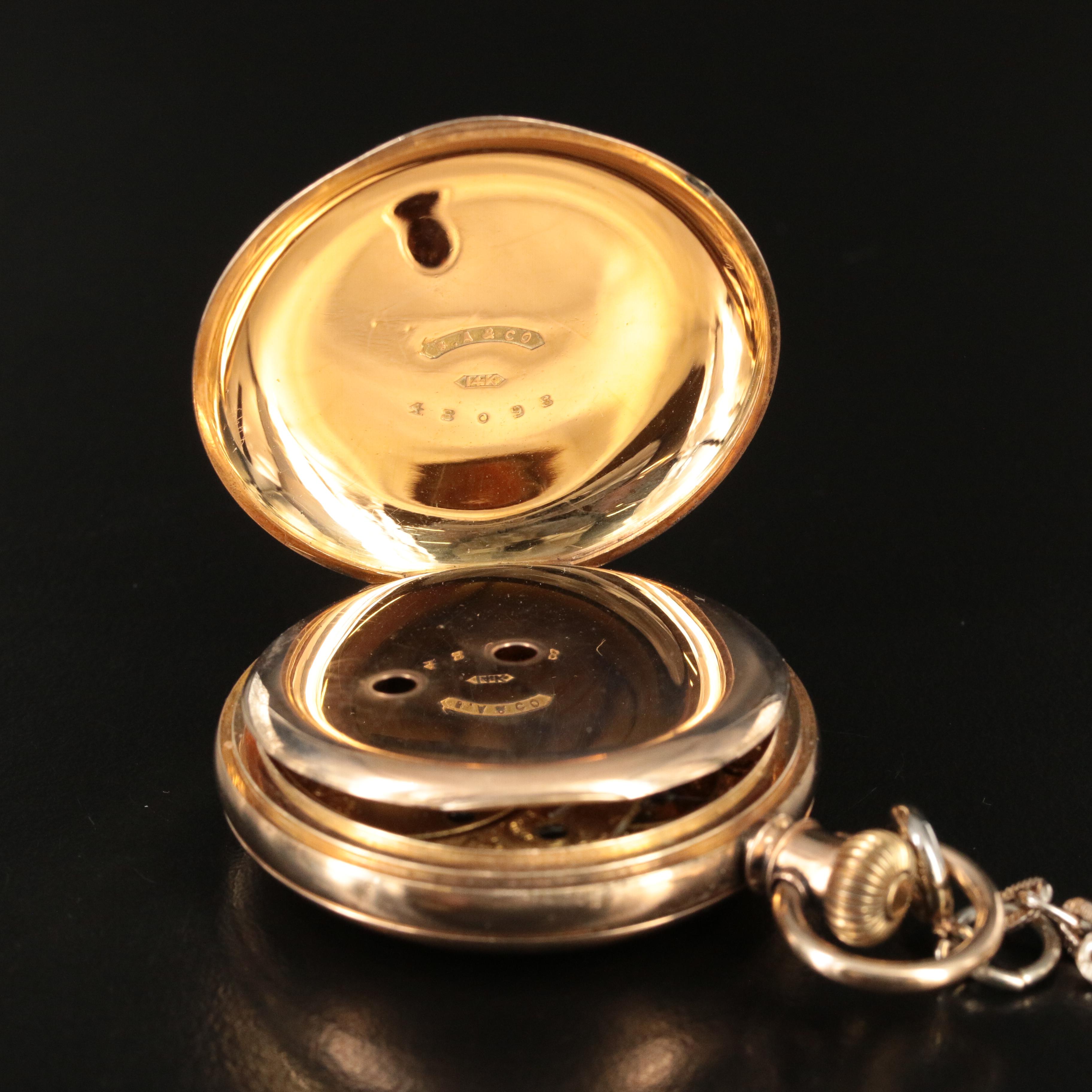 14K Lady Elgin KeyWind and Set Pocket Watch EBTH