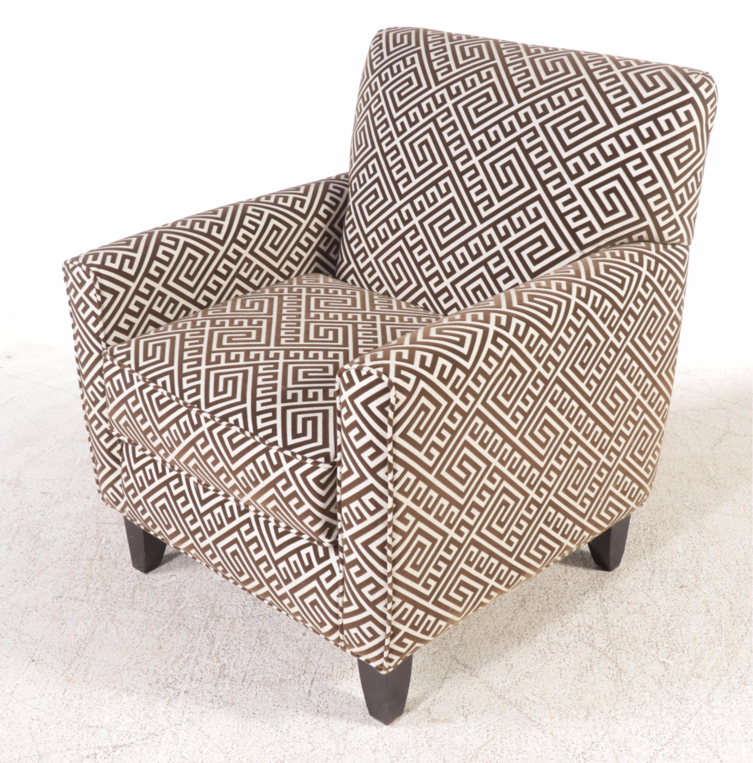 Contemporary Custom-Upholstered Easy Armchair