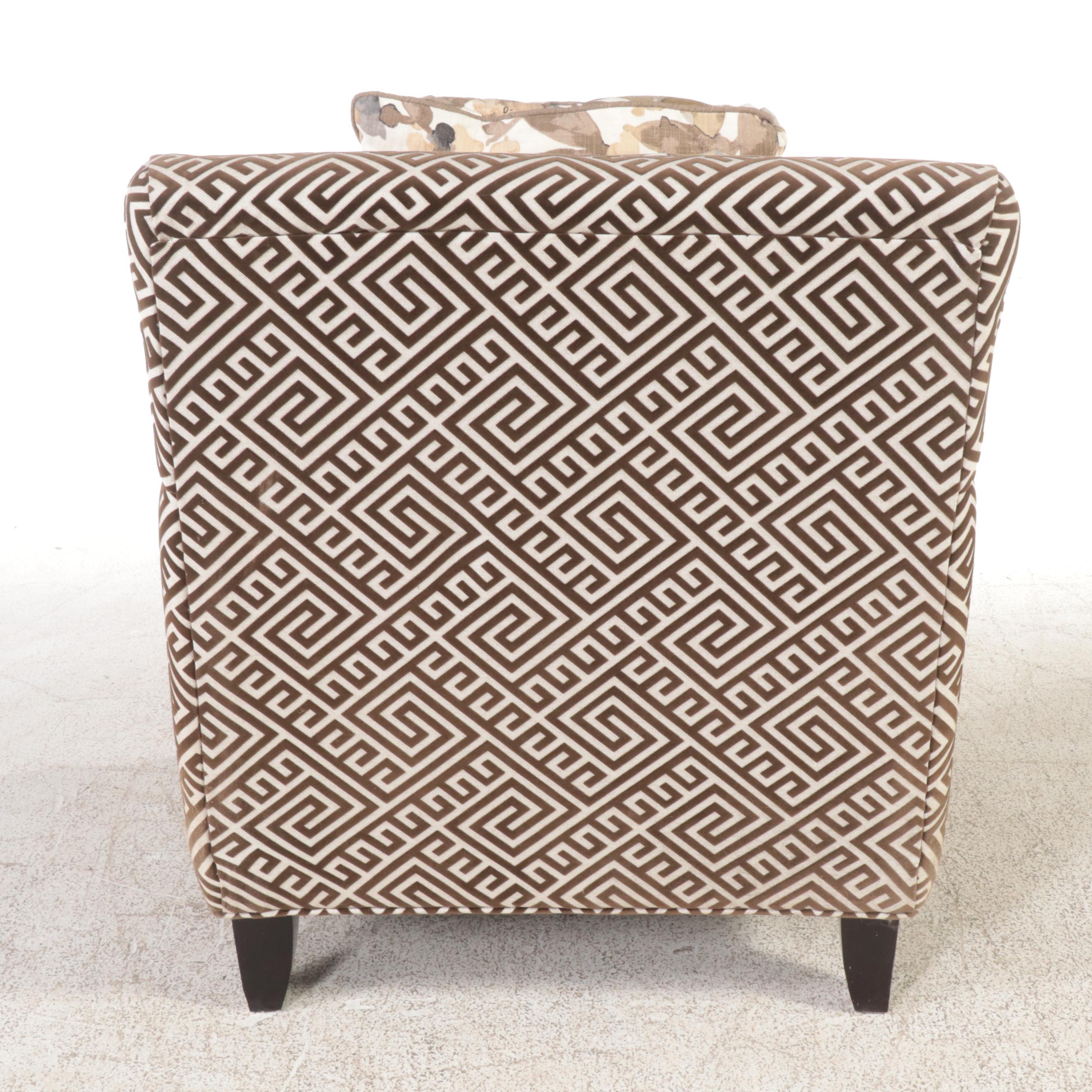 Contemporary Custom-Upholstered Easy Armchair