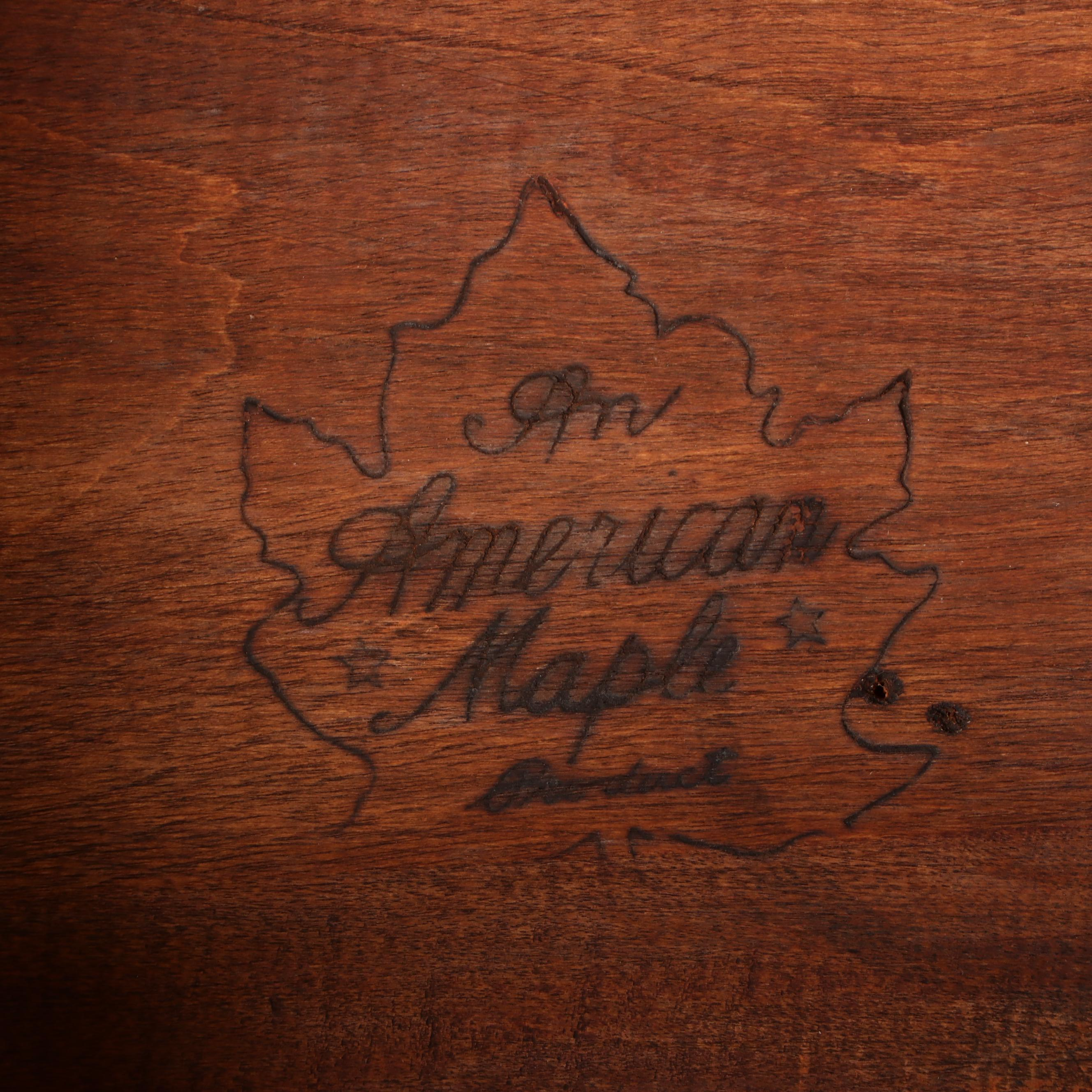 Pair of Queen Anne Style Maple Side Tables, 20th Century