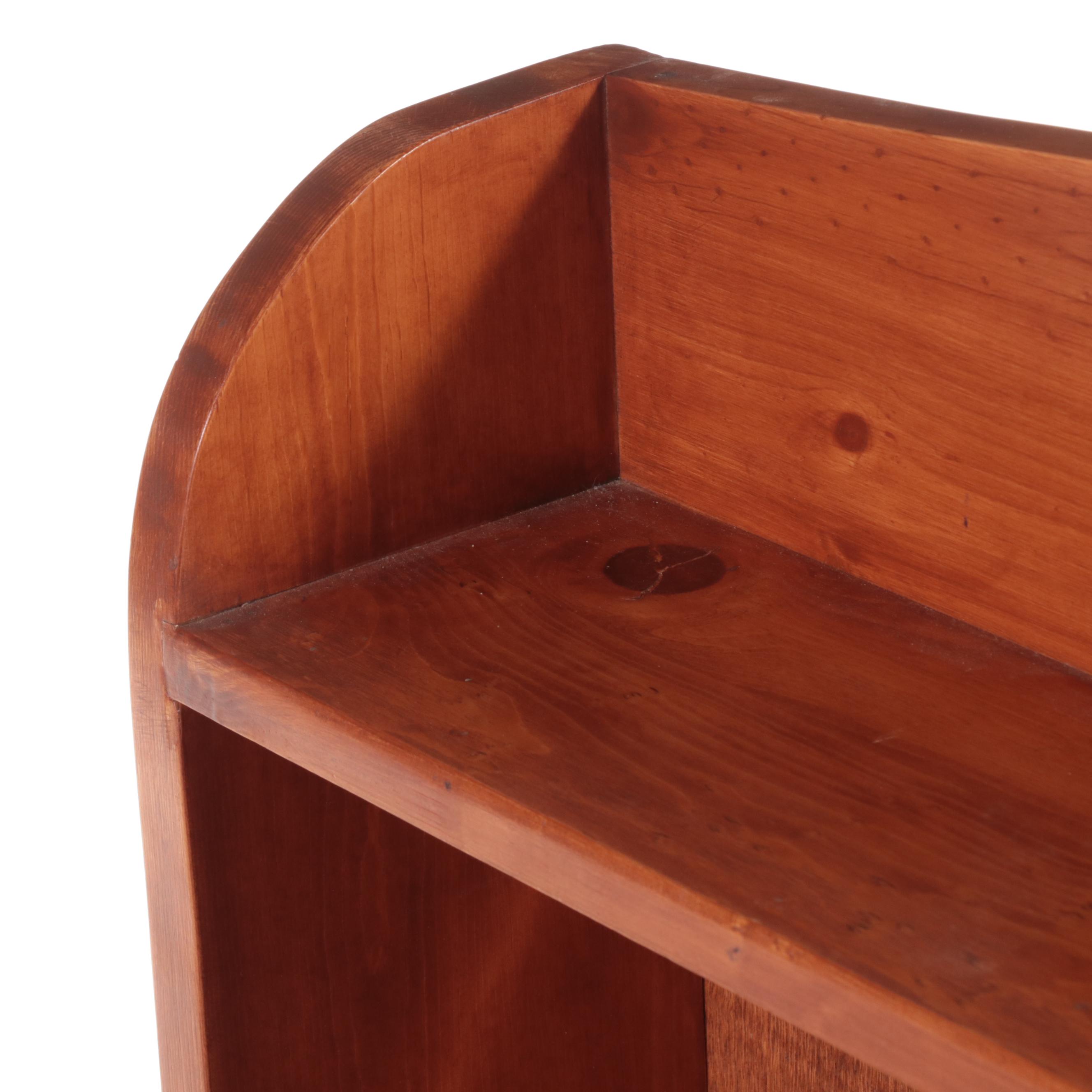 American Primitive Style Pine Three-Tier Bucket Bench