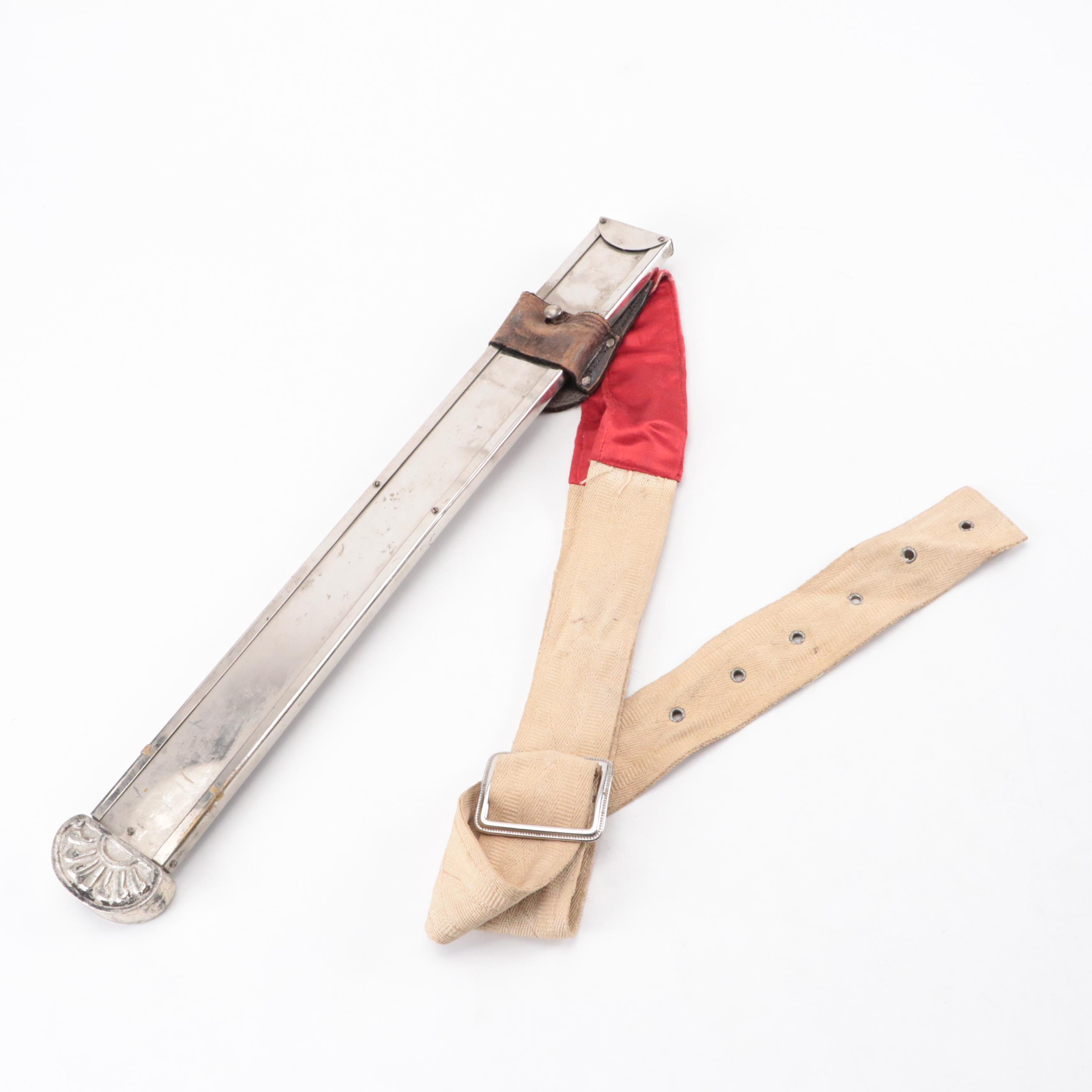 "The Structure of Freemasonry" Print With 'Glaive' Style Scabbard and Sword Belt