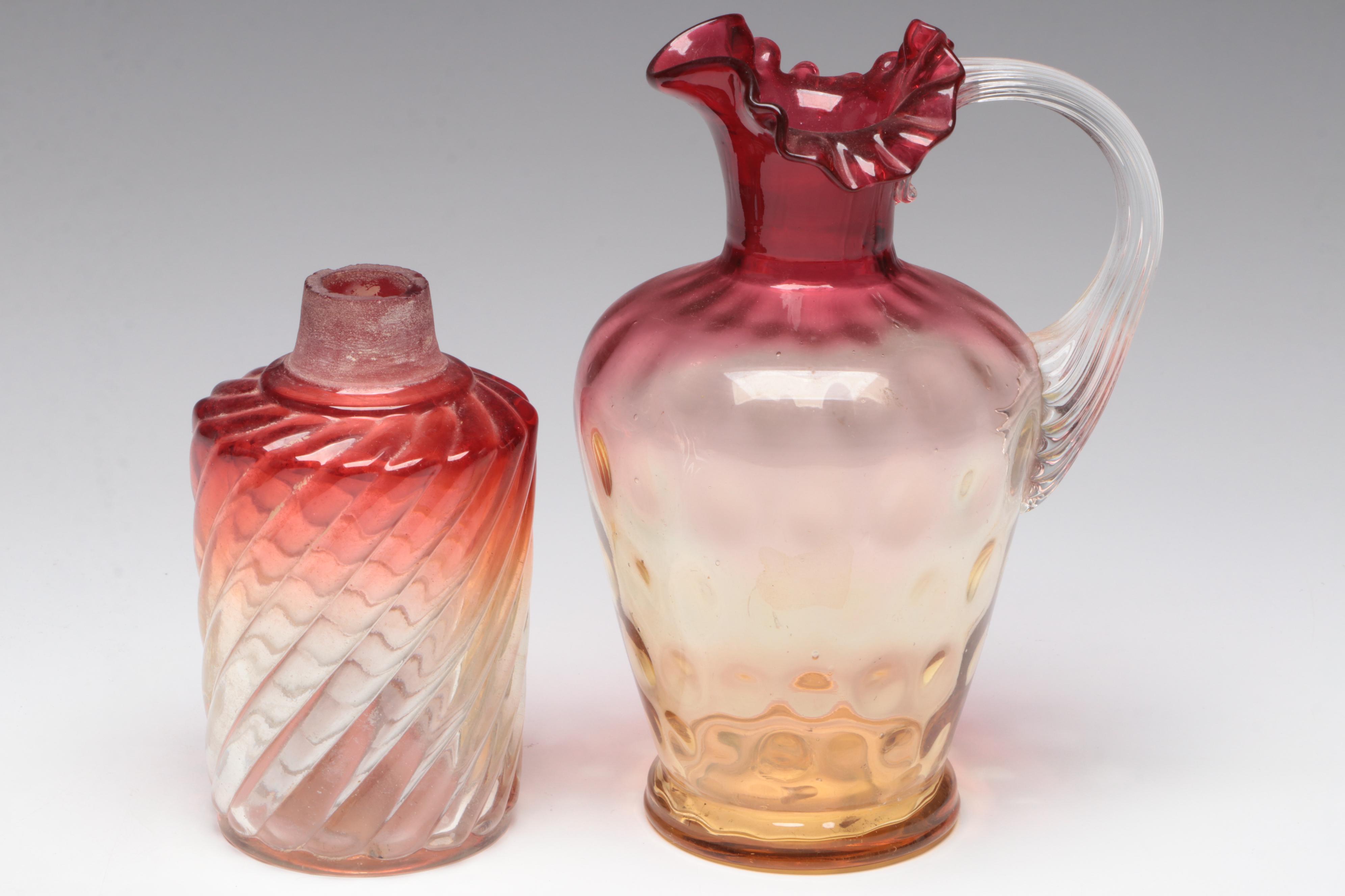 Murano Style Vase, Coin Dot Vase and More Art Glass Vases