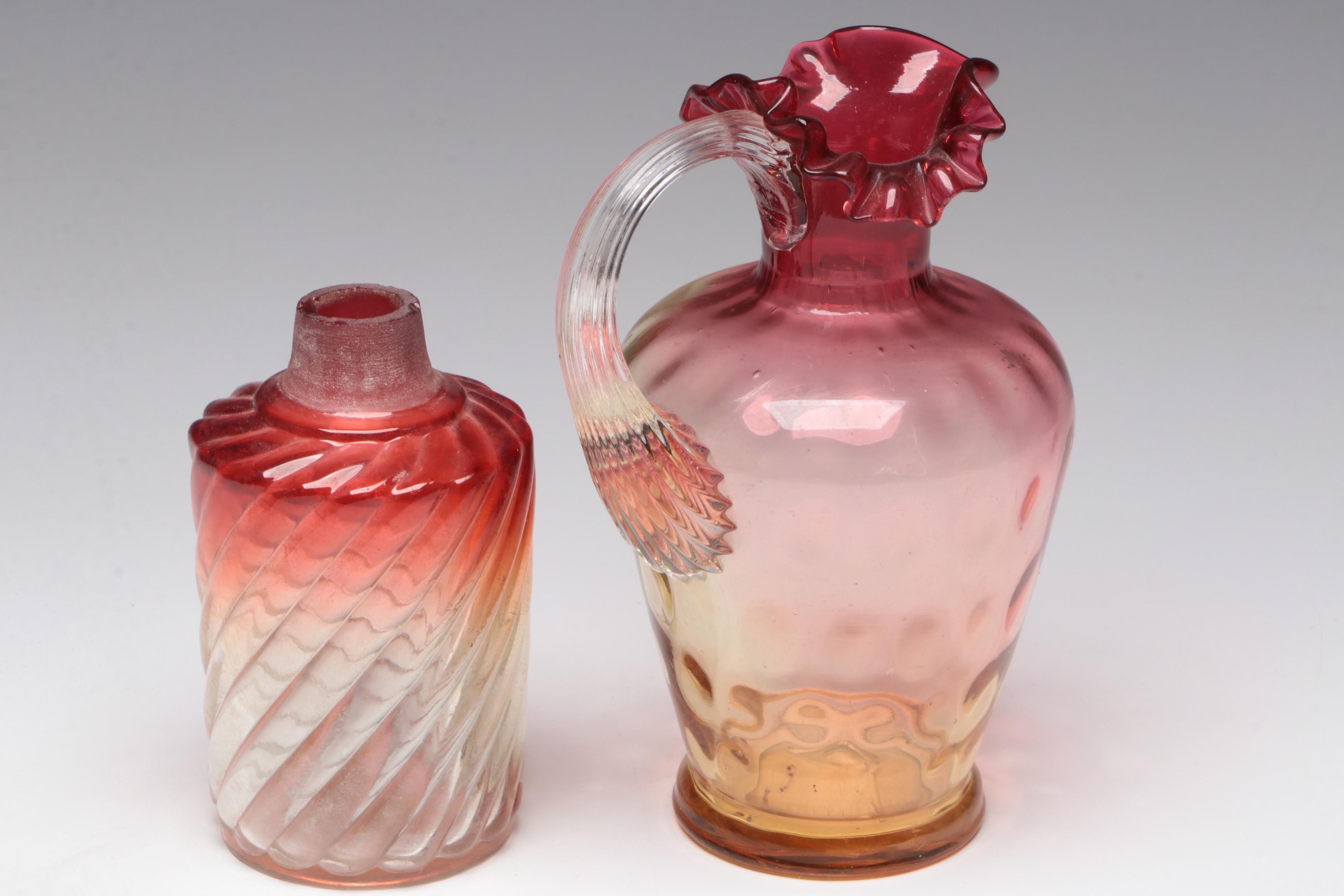 Murano Style Vase, Coin Dot Vase and More Art Glass Vases