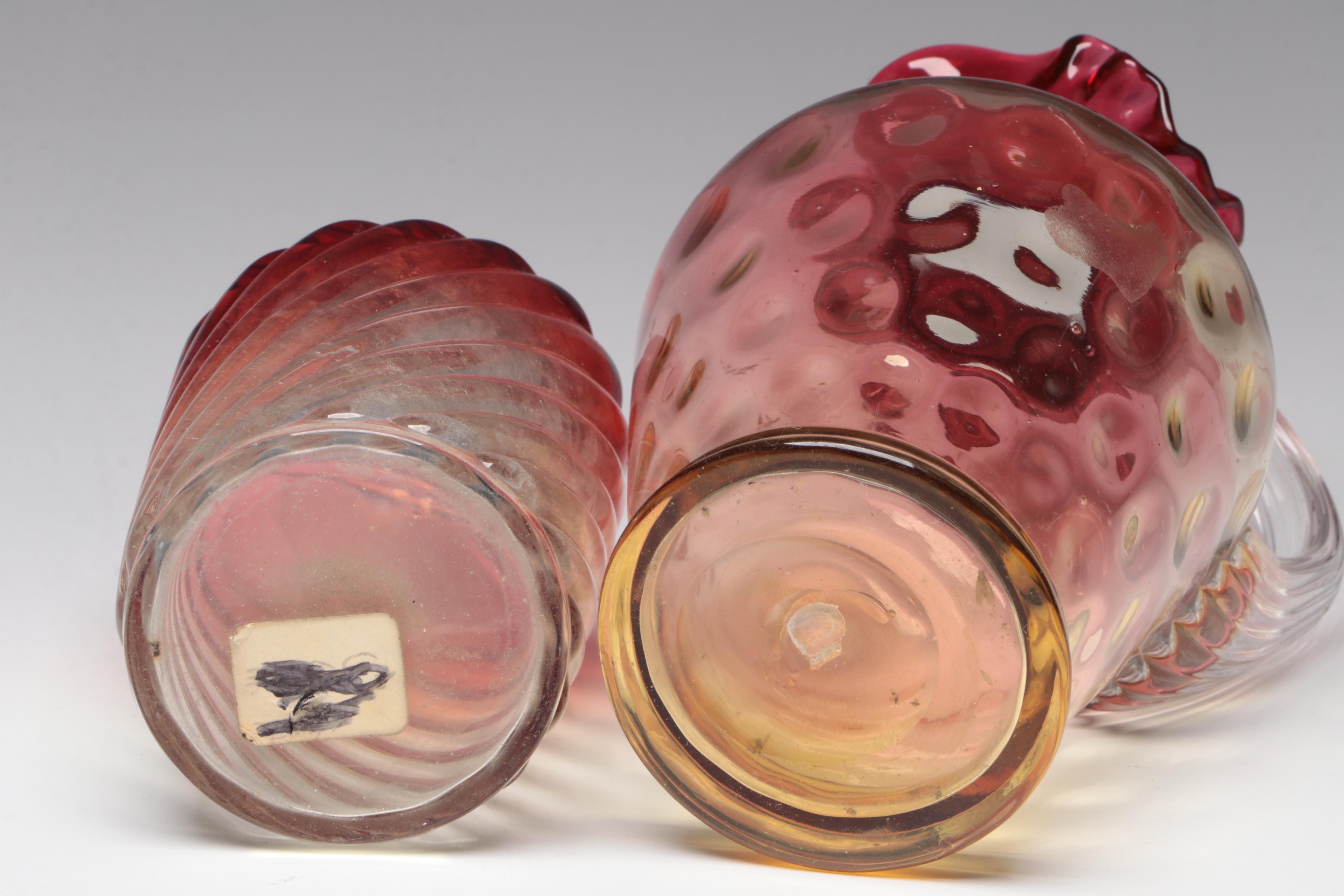 Murano Style Vase, Coin Dot Vase and More Art Glass Vases