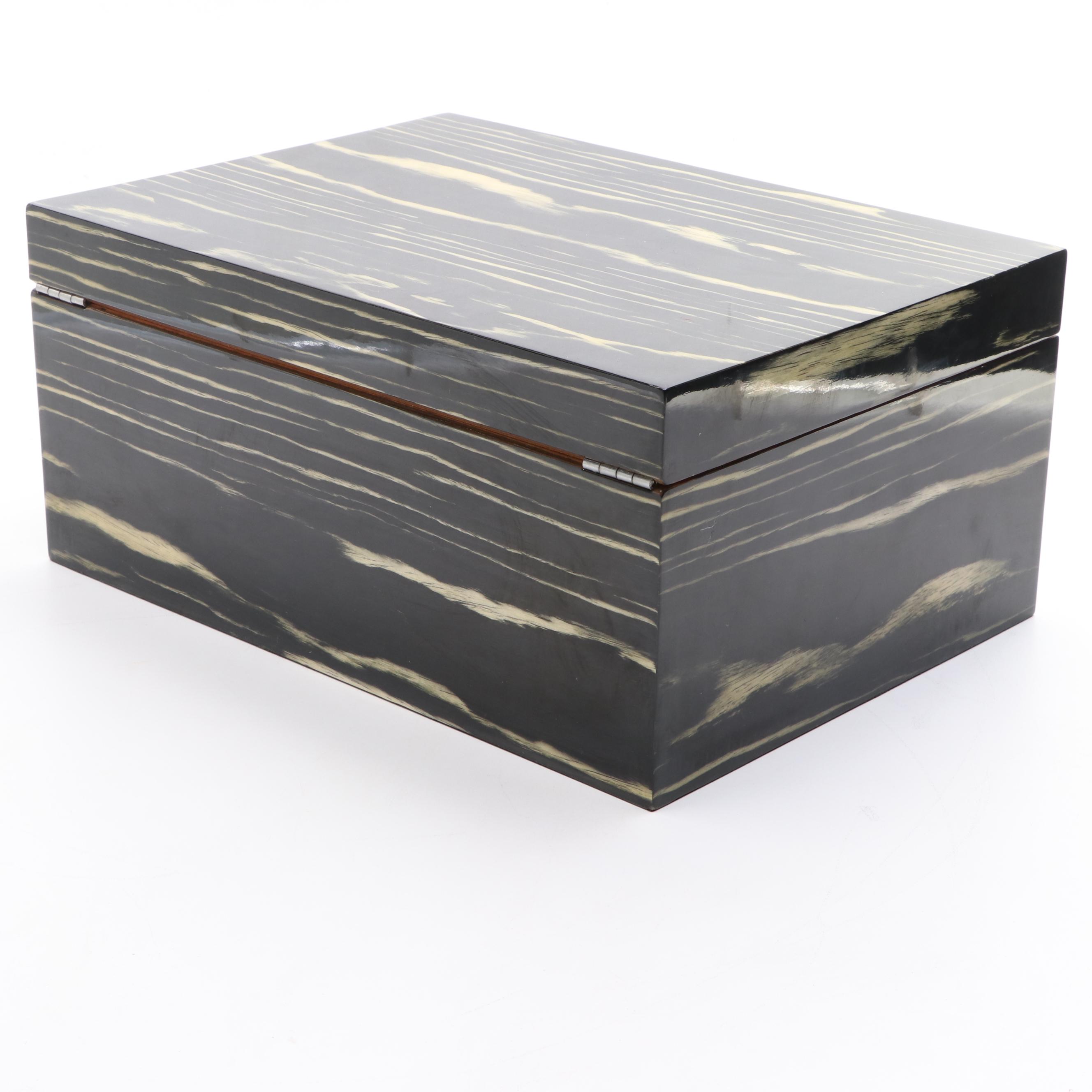 Bey-Berk Lacquered "Ebony" Humidor