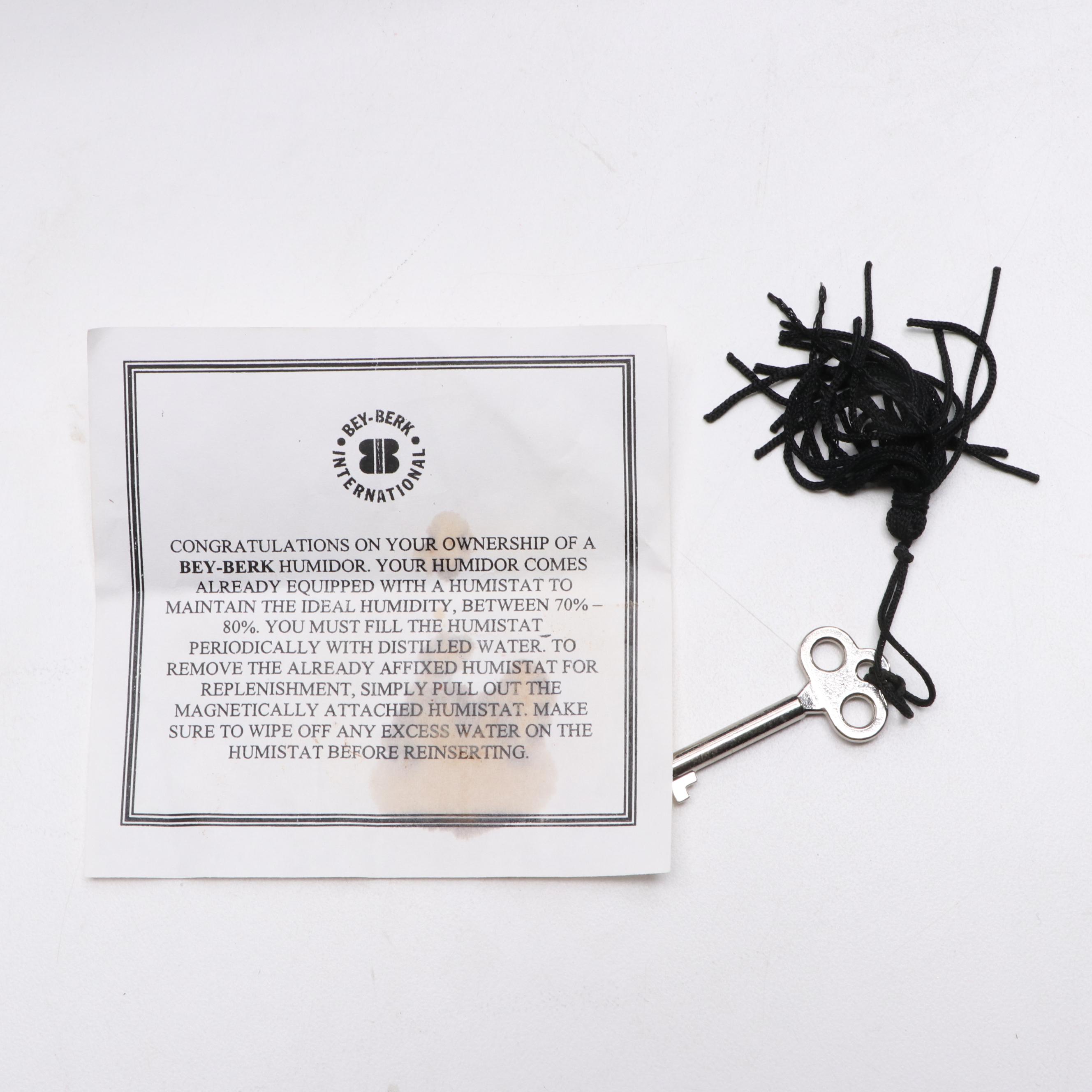 Bey-Berk Lacquered "Ebony" Humidor