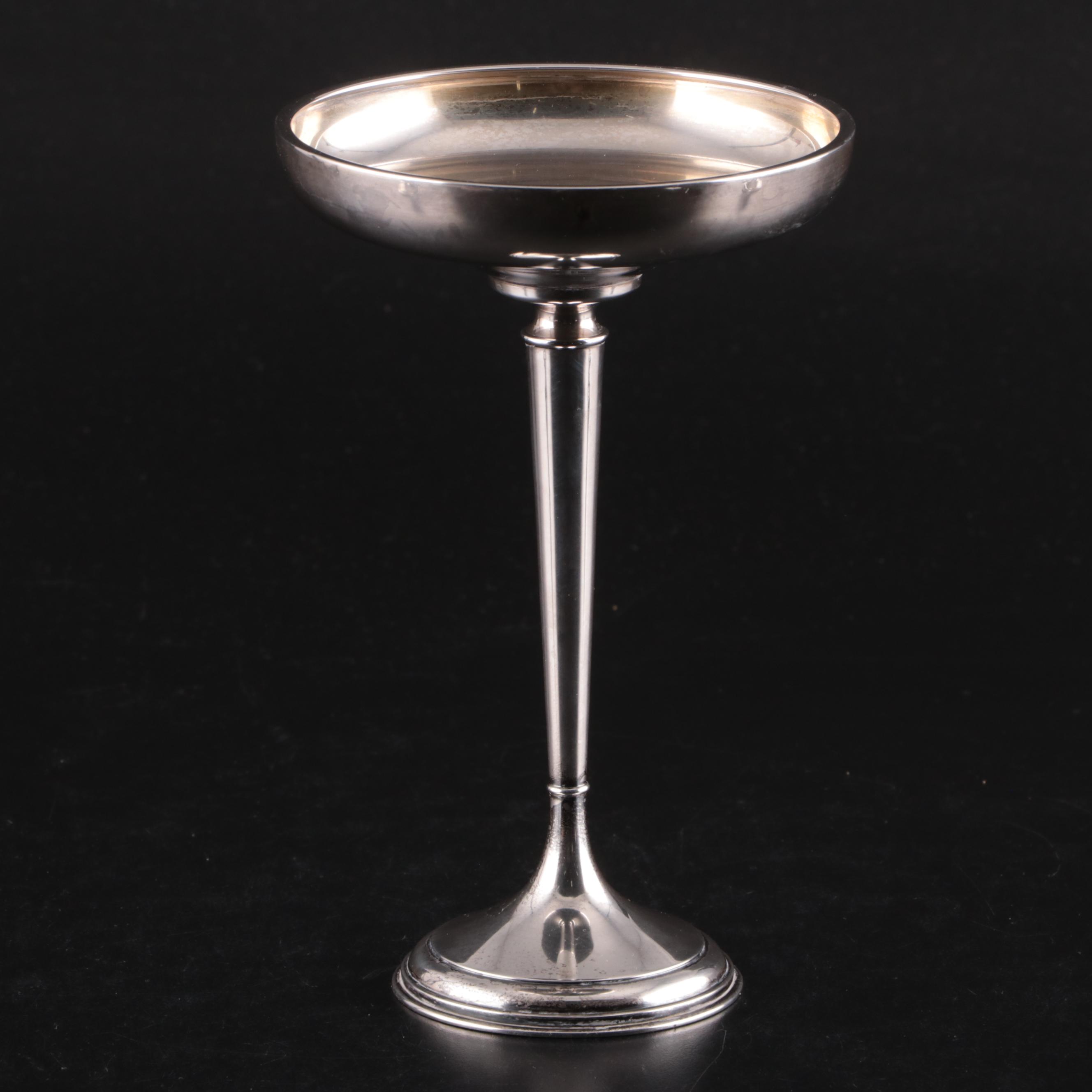 La Pierre and Fisher Sterling Silver Candlesticks with Sterling Compote