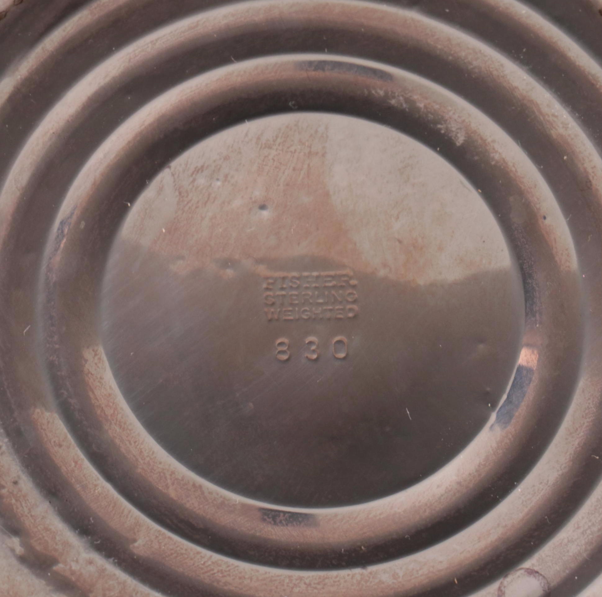 La Pierre and Fisher Sterling Silver Candlesticks with Sterling Compote