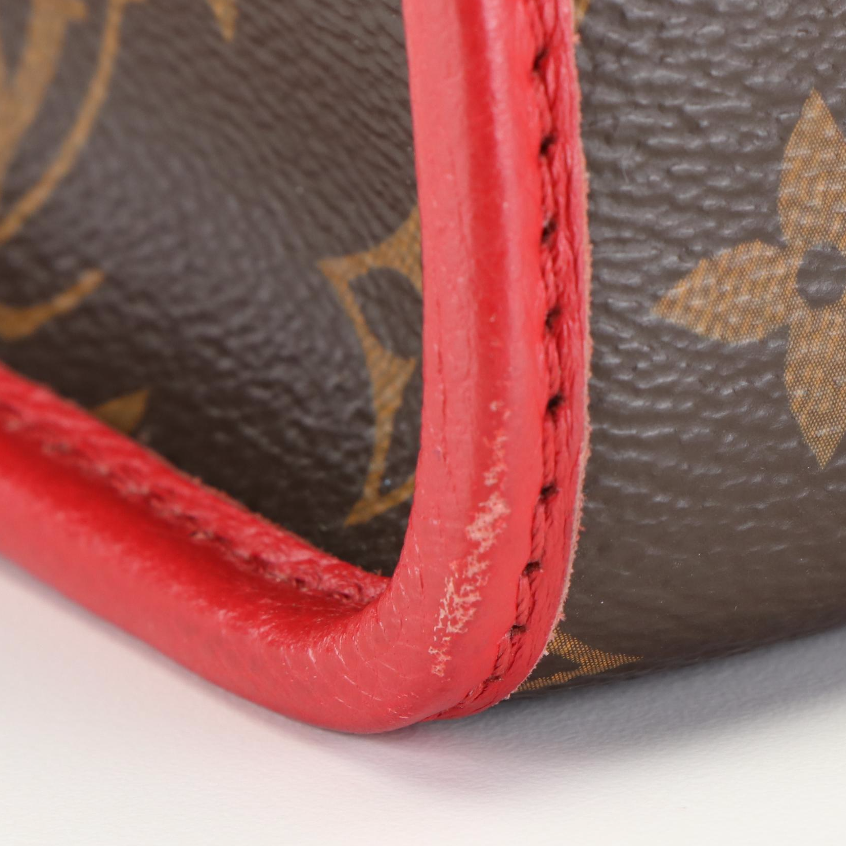 Louis Vuitton  Popincourt PM Handbag in Monogram Canvas and Red Leather