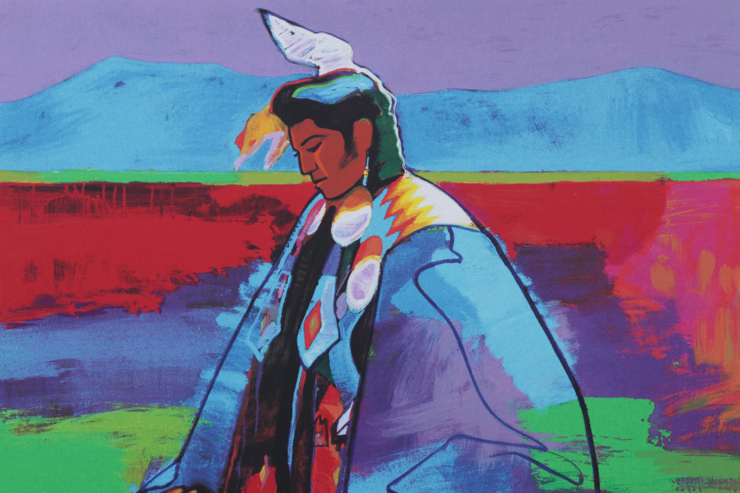 John Nieto Serigraph "Dancer at Taos Pueblo," 1996
