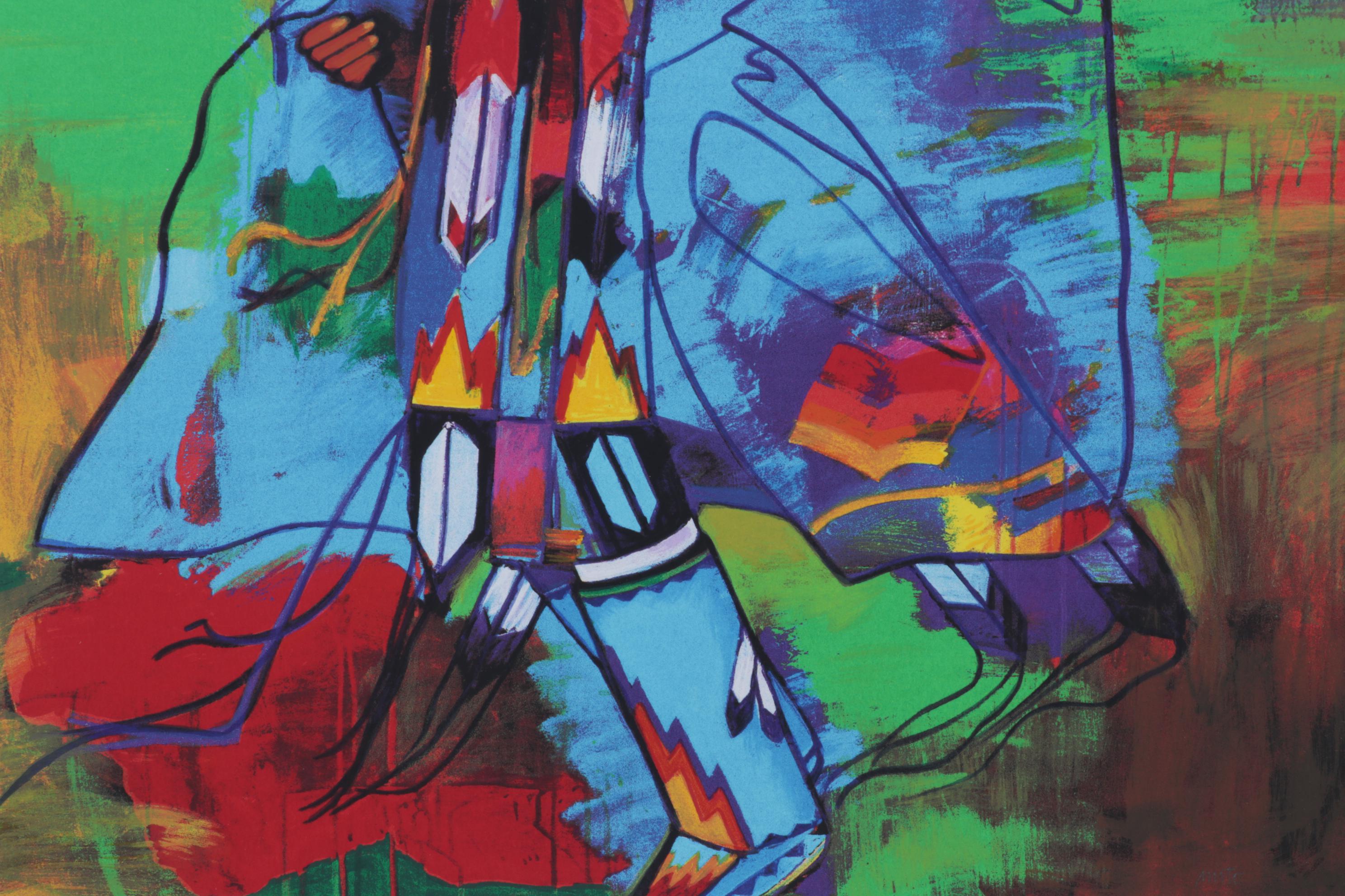 John Nieto Serigraph "Dancer at Taos Pueblo," 1996