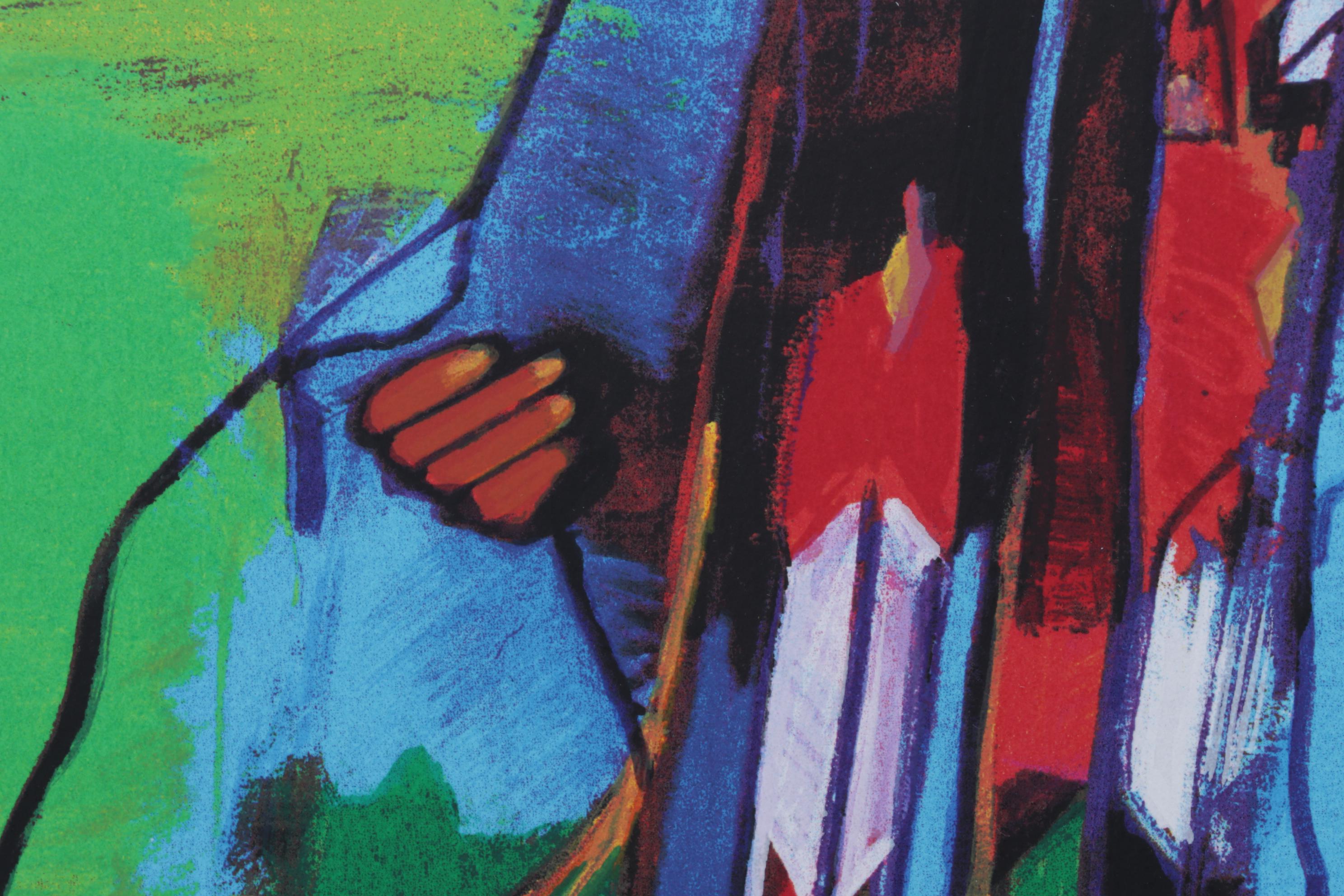 John Nieto Serigraph "Dancer at Taos Pueblo," 1996