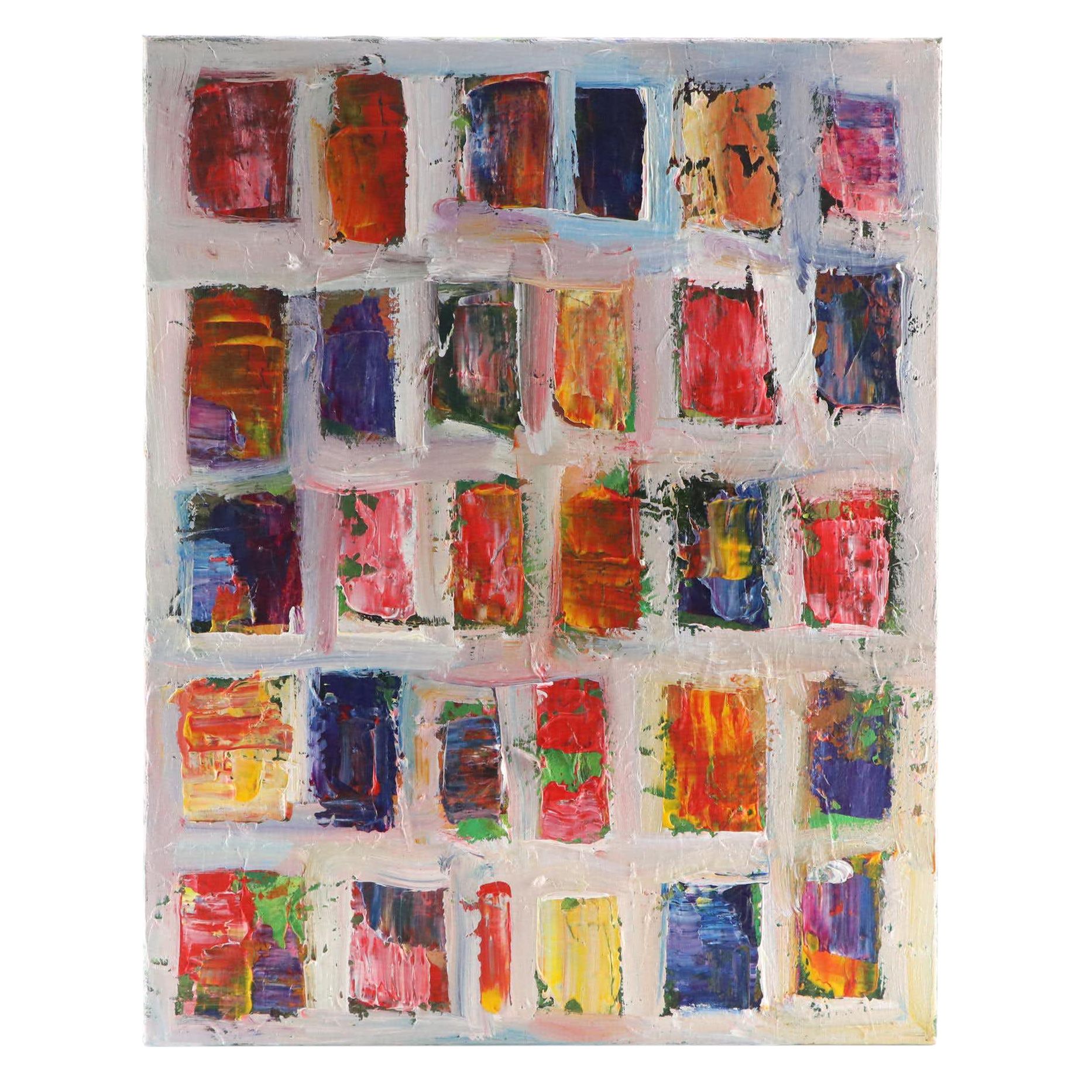 Leif Janek Abstract Acrylic Painting, 21st Century