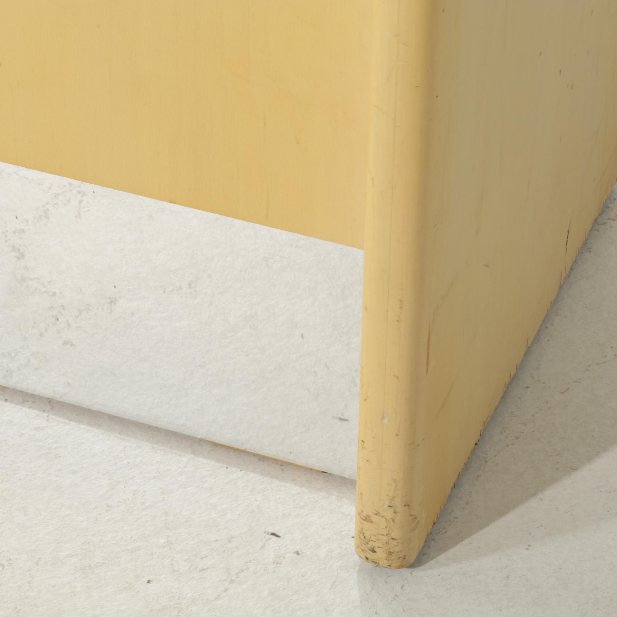 Two Modernist Lacquered Wood and Glass Retail Display Cases