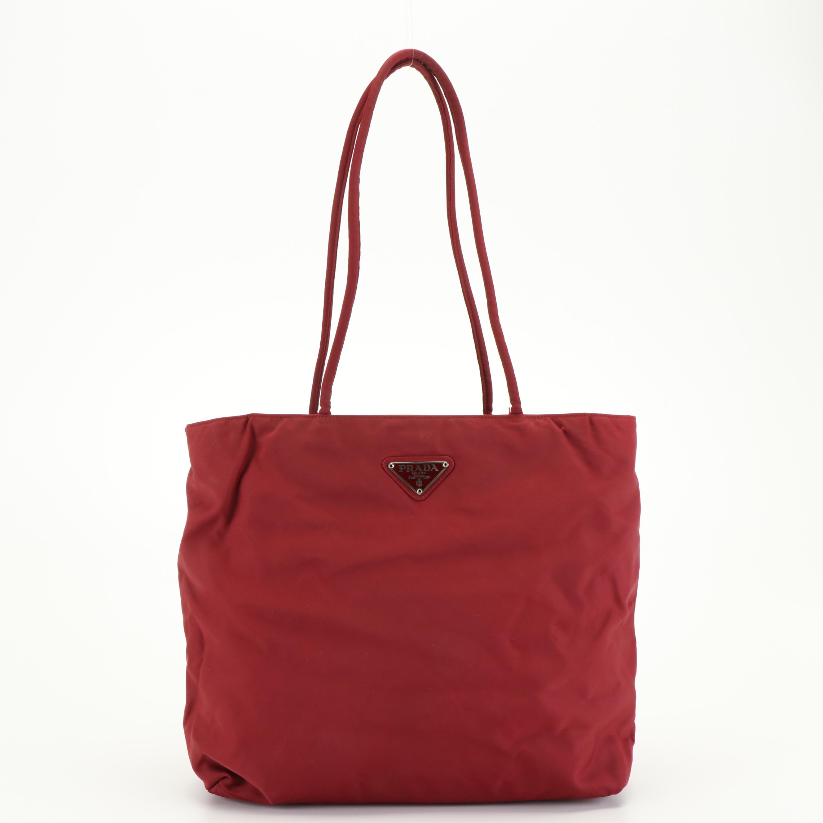Prada City Red Nylon Tessuto Tote Bag