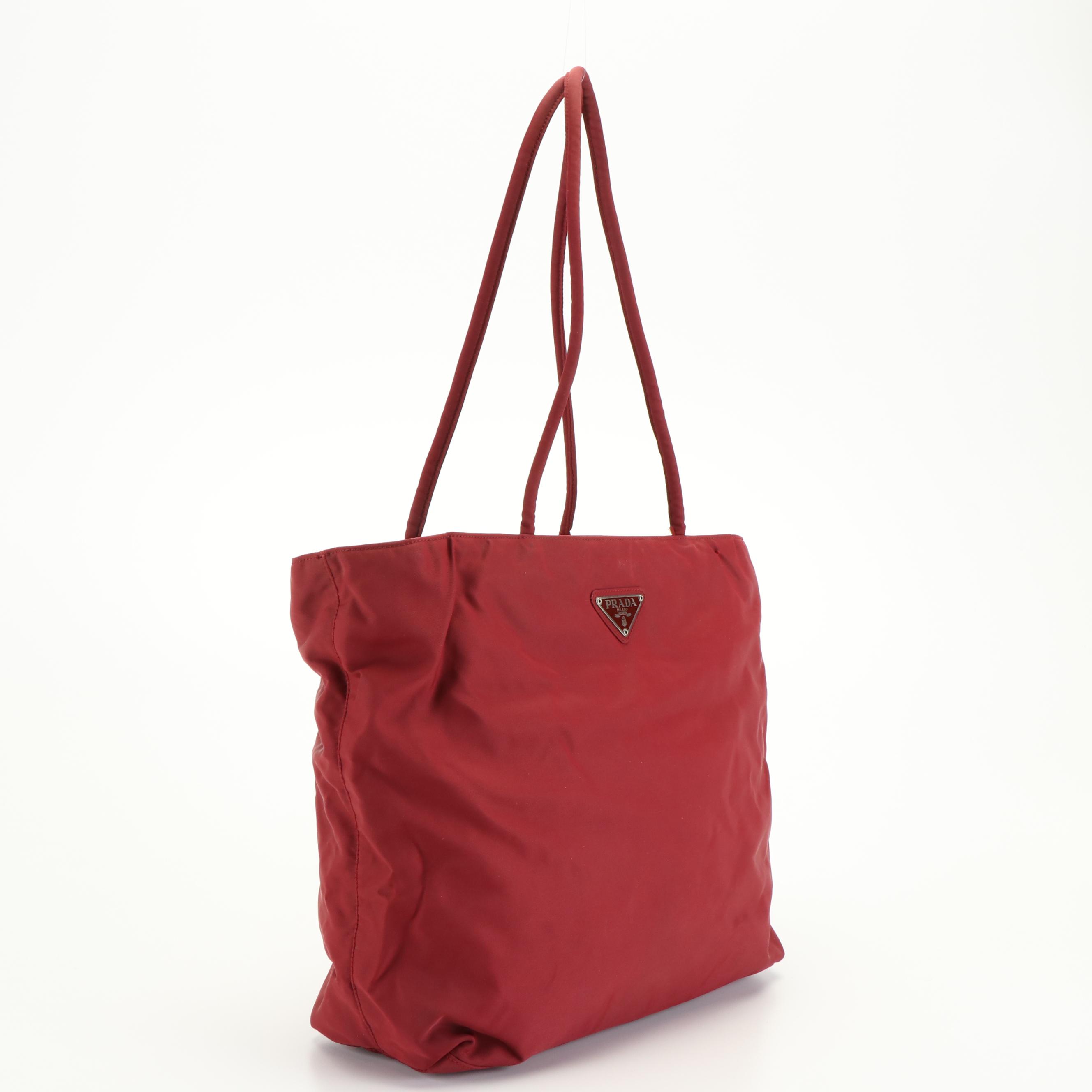 Prada City Red Nylon Tessuto Tote Bag