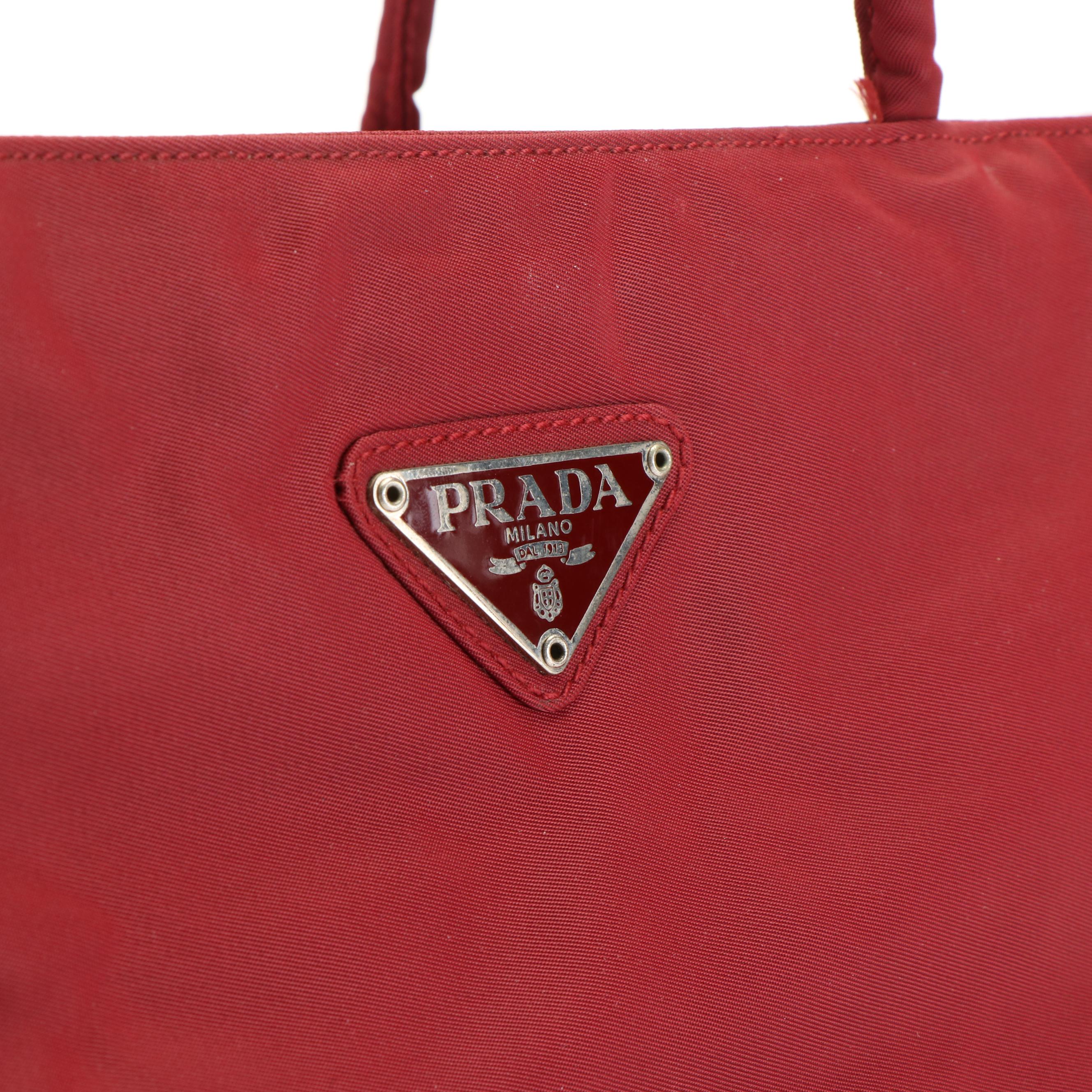 Prada City Red Nylon Tessuto Tote Bag