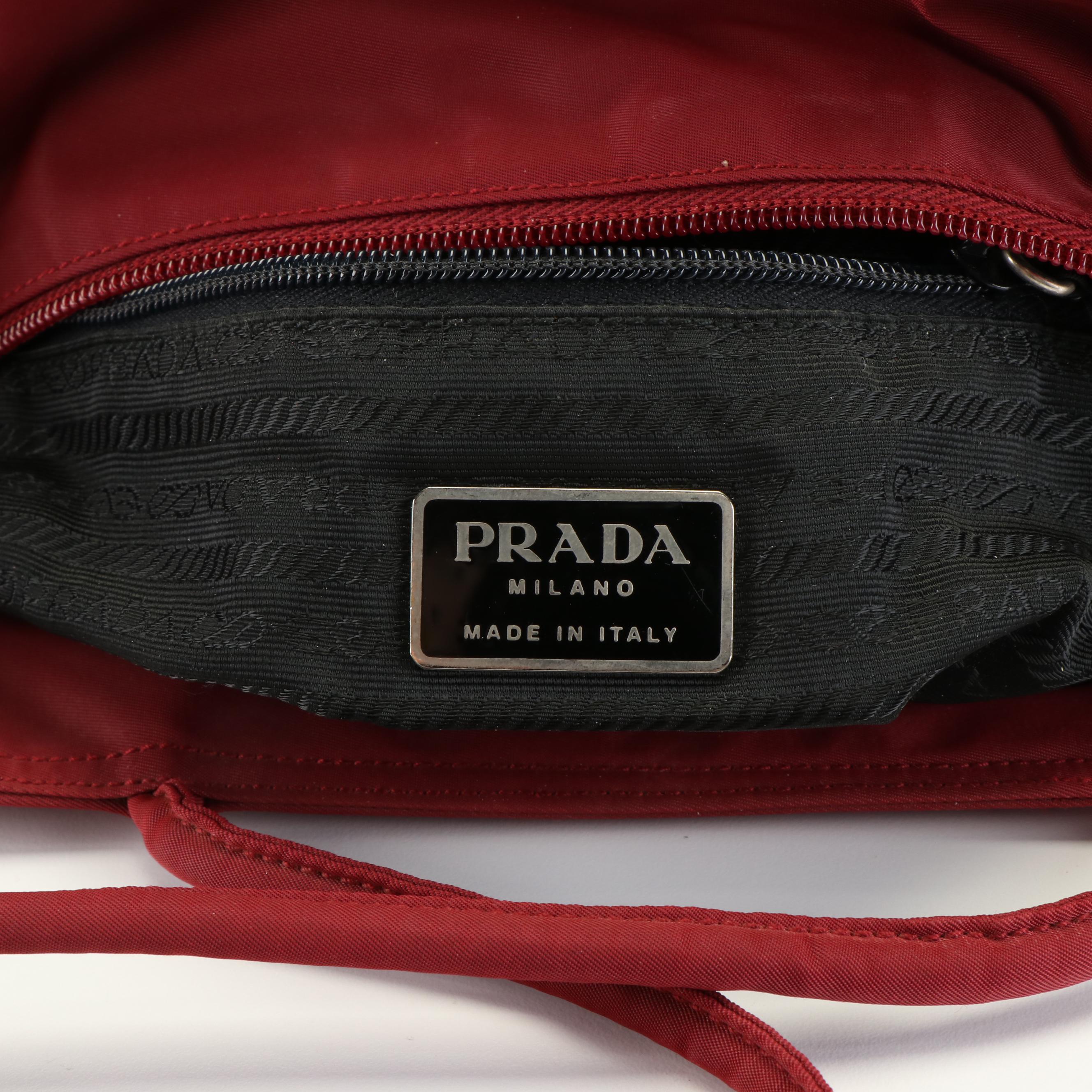 Prada City Red Nylon Tessuto Tote Bag