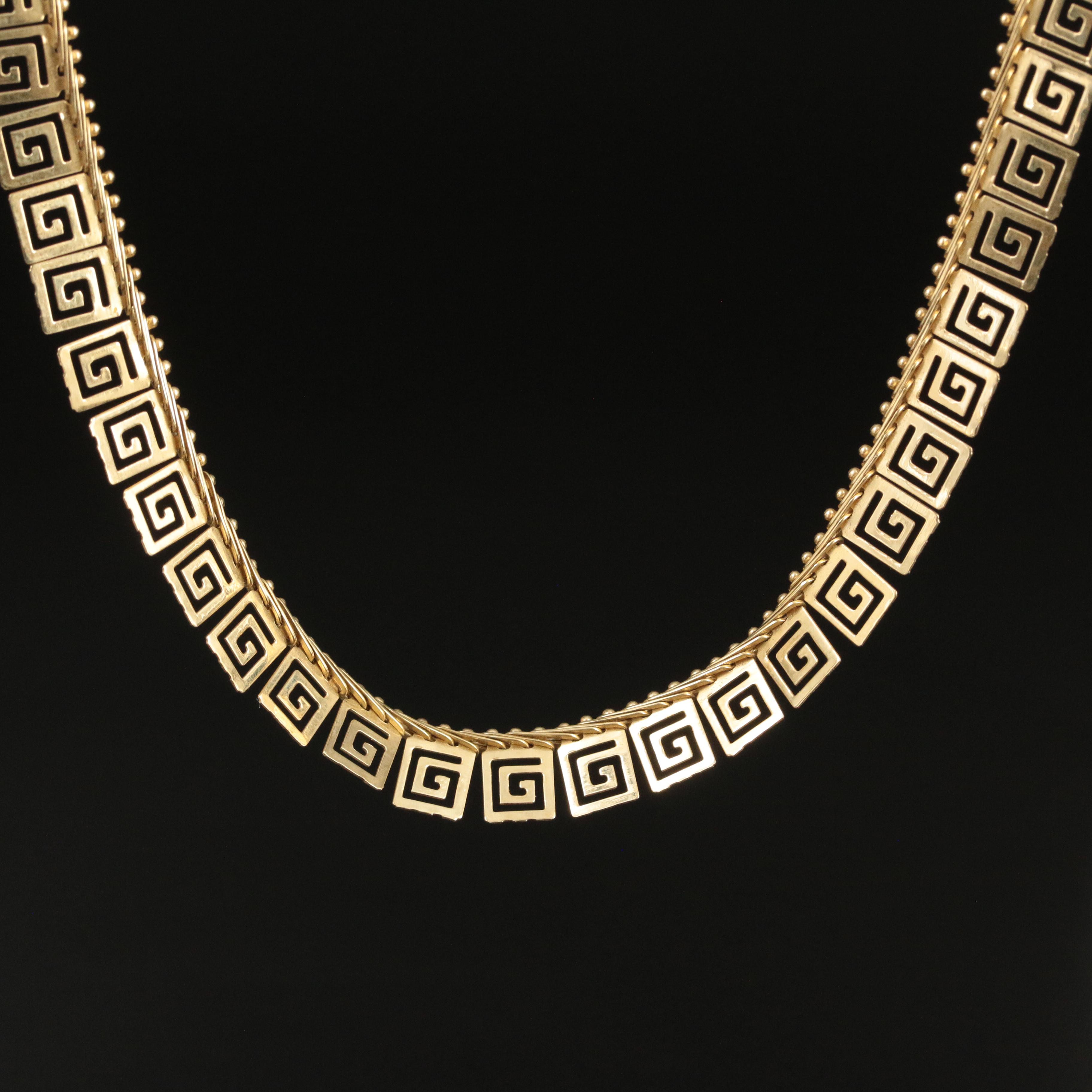 Mexican 14K Xicalcoliuhqui Necklace