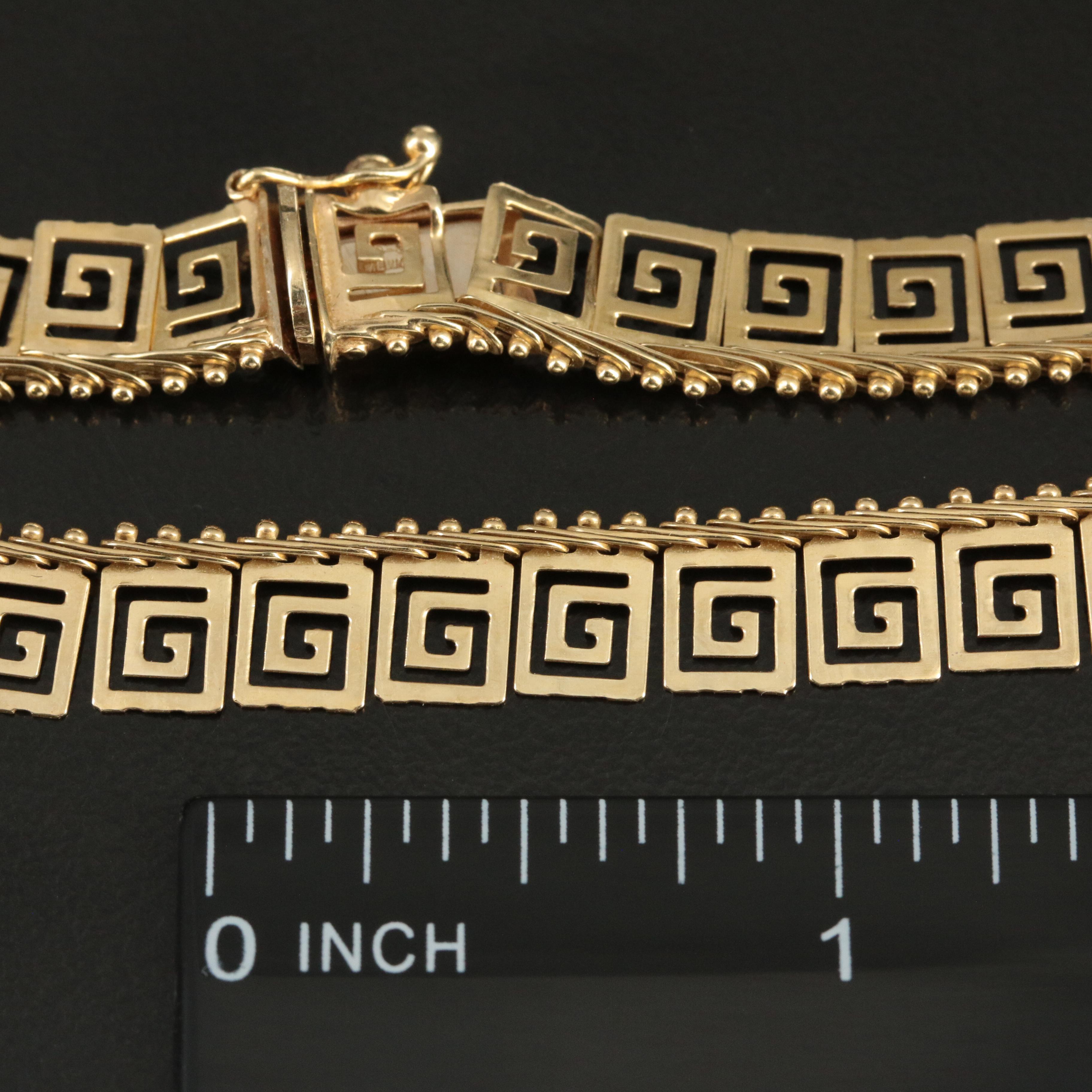 Mexican 14K Xicalcoliuhqui Necklace