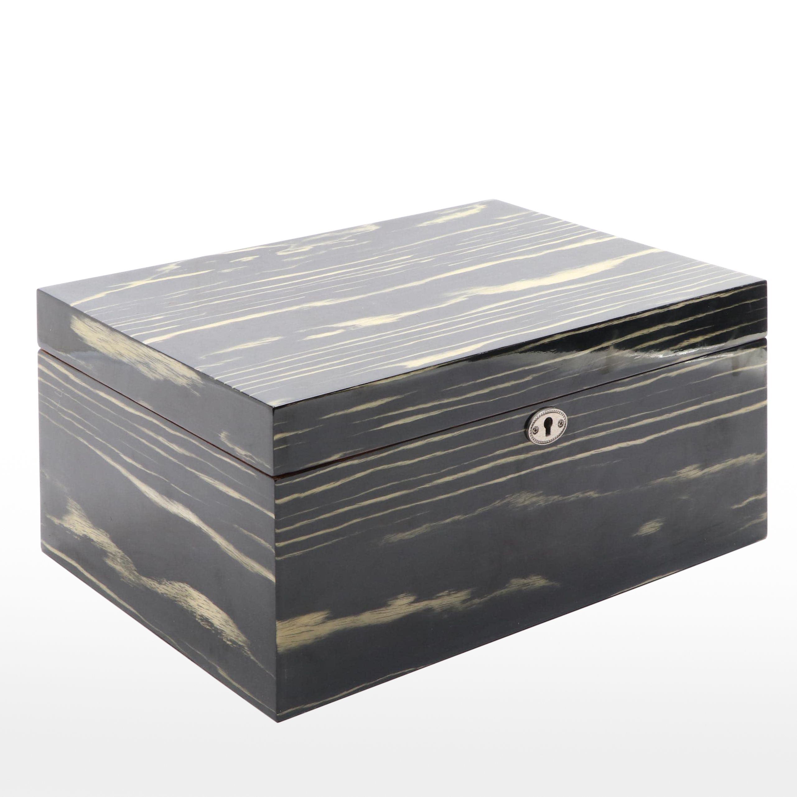 Bey-Berk Lacquered "Ebony" Humidor