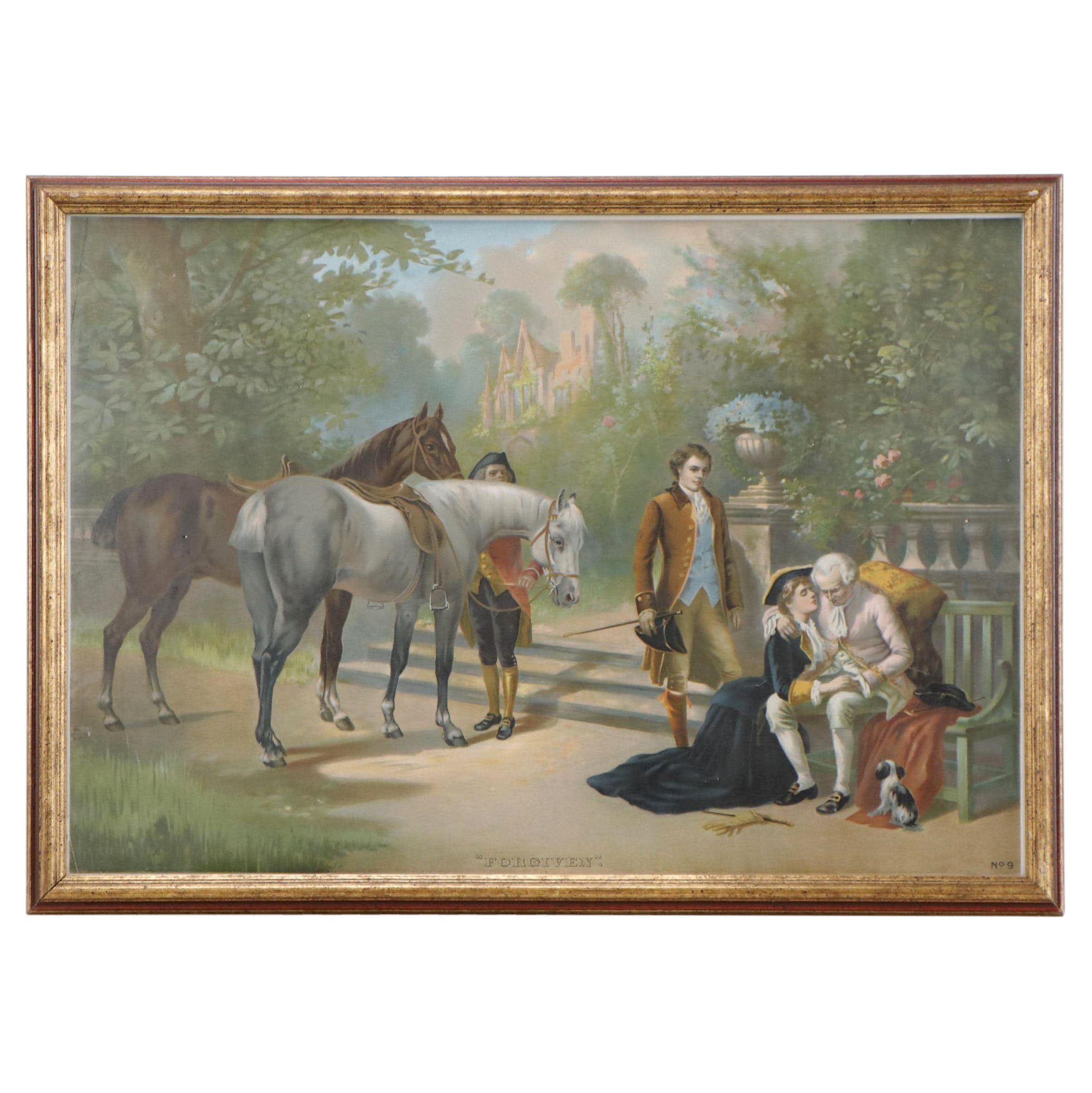 Thomas B. Appleton Chromolithograph After Heywood Hardy "Forgiven," 1893