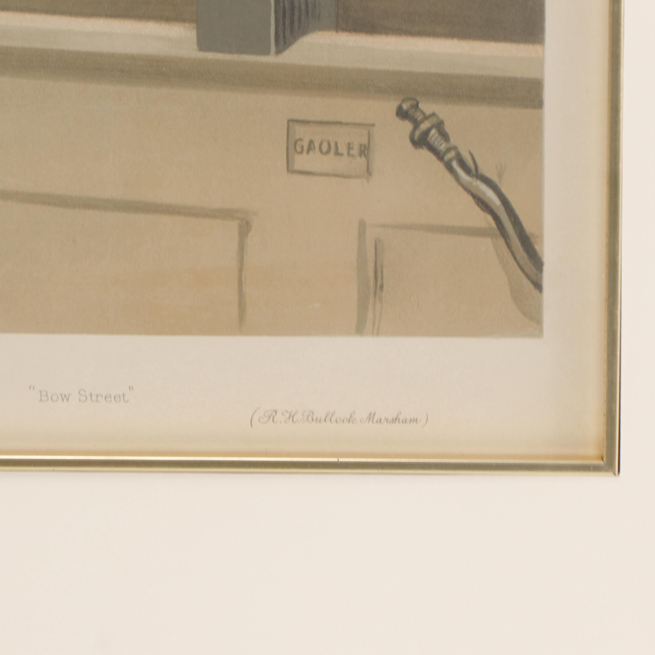 Chromolithographs After Sir Leslie Matthew Ward Including "Bow Street"