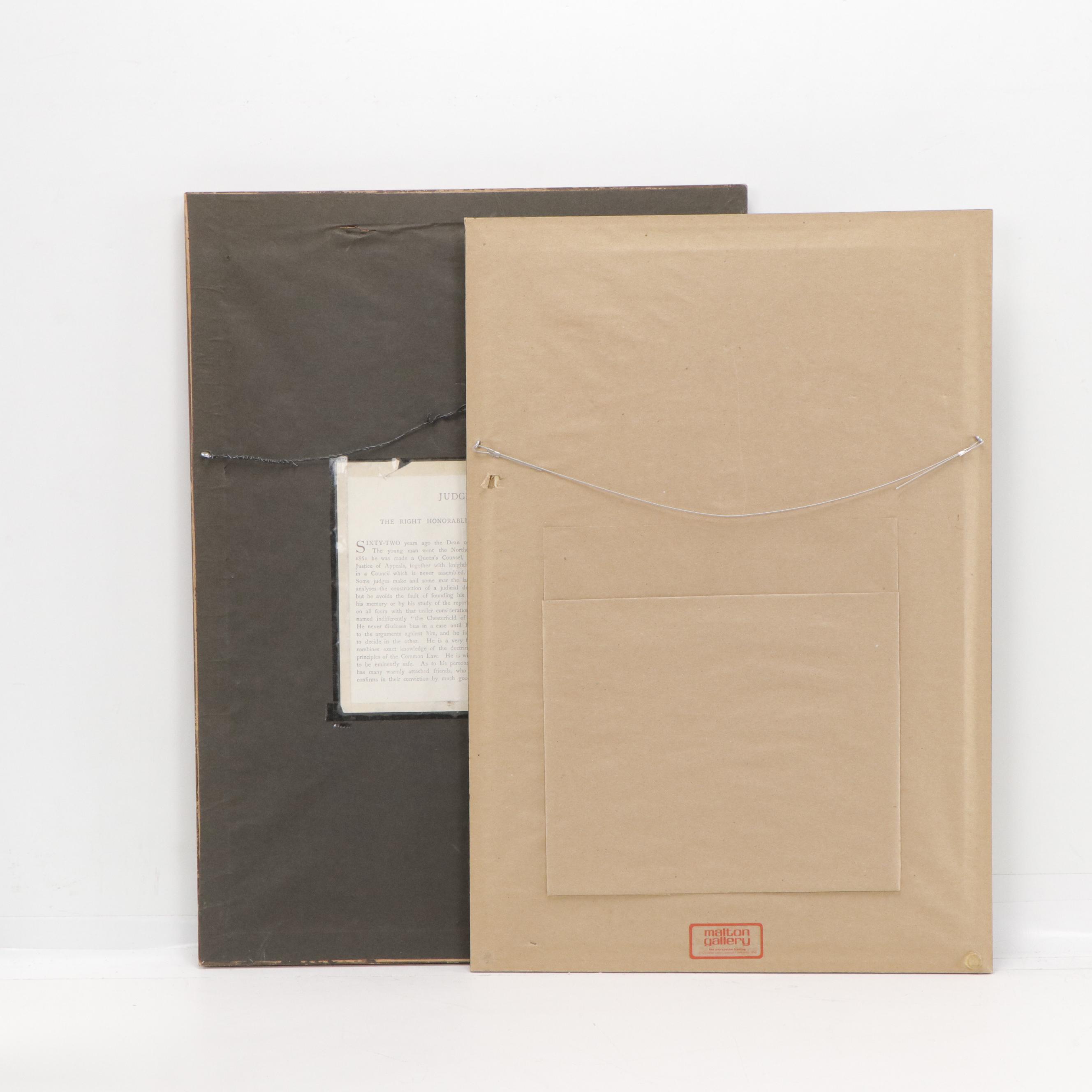 Chromolithographs After Sir Leslie Matthew Ward Including "Bow Street"