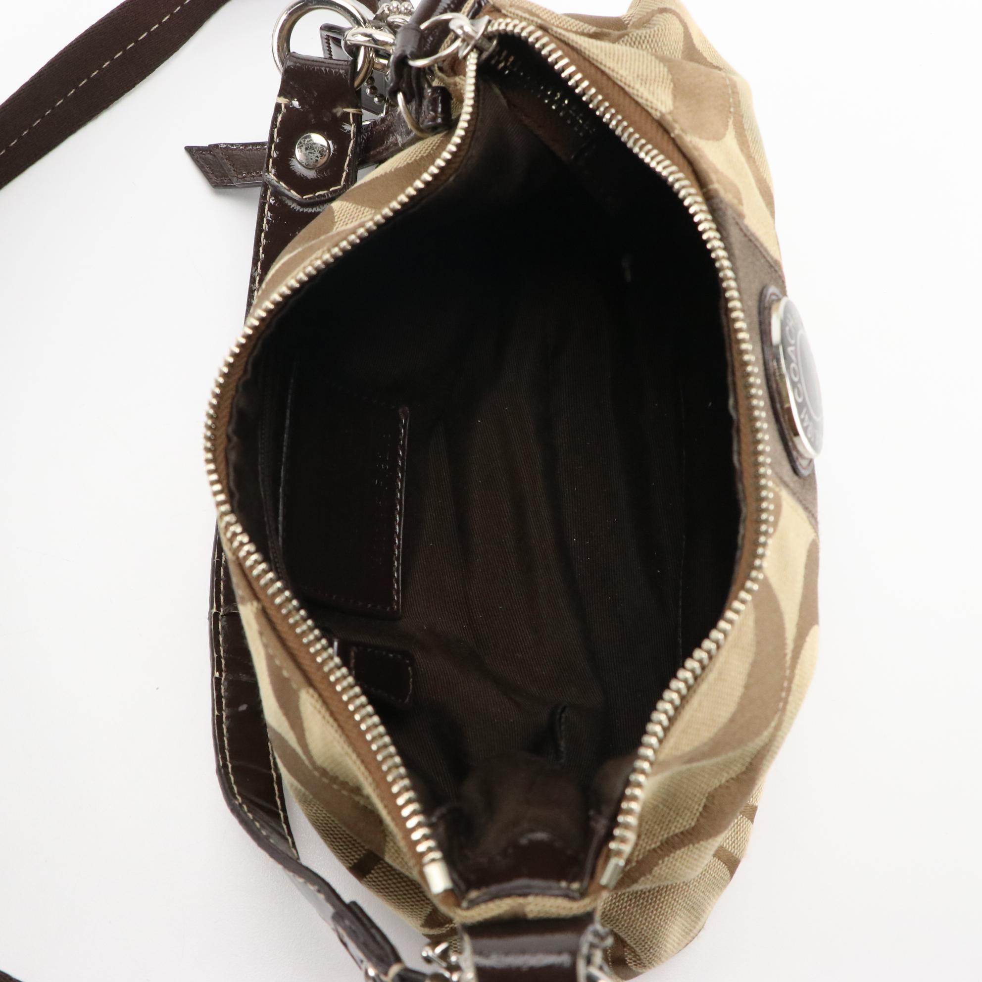 Coach F19218 and F15197 Signature Stripe Canvas Bags