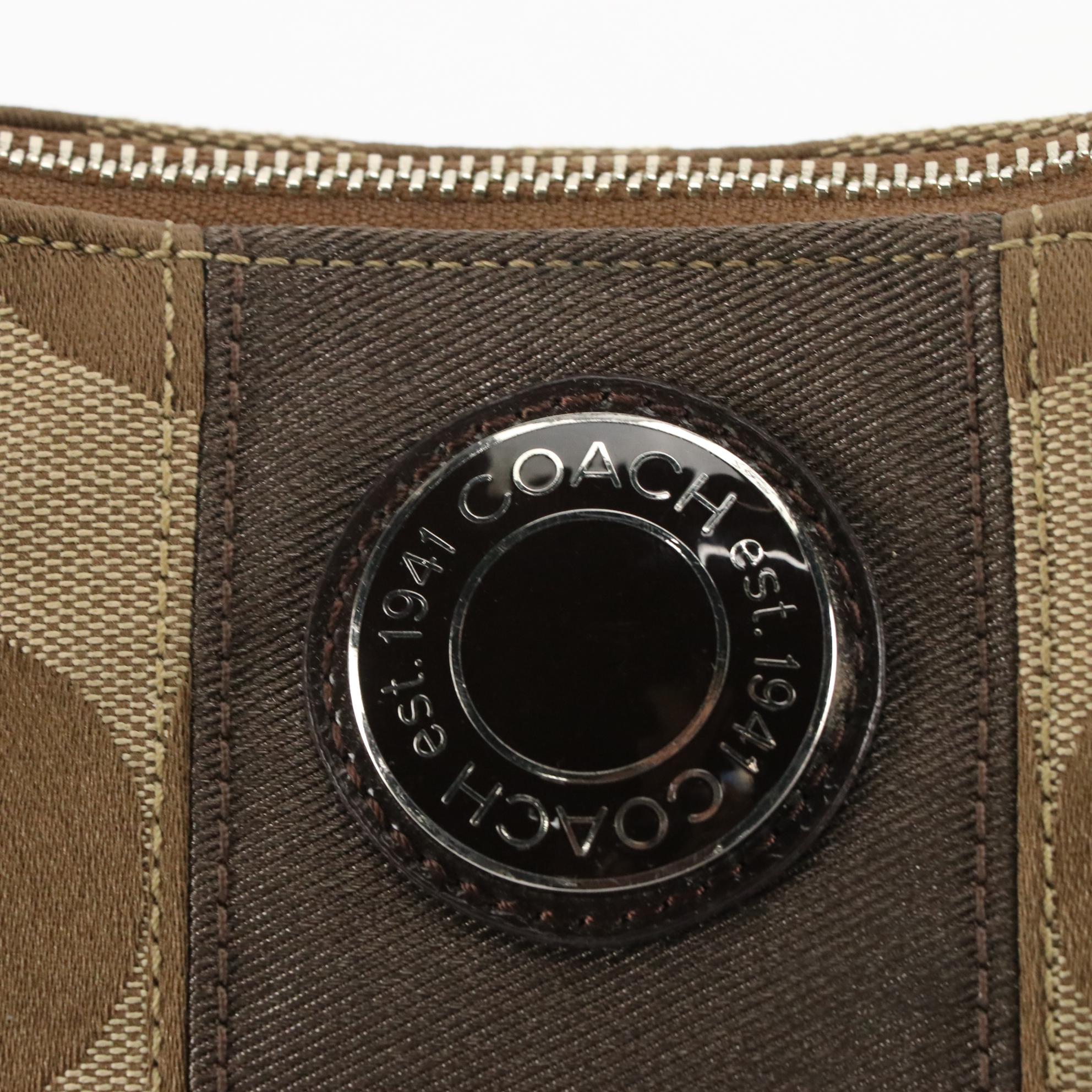 Coach F19218 and F15197 Signature Stripe Canvas Bags