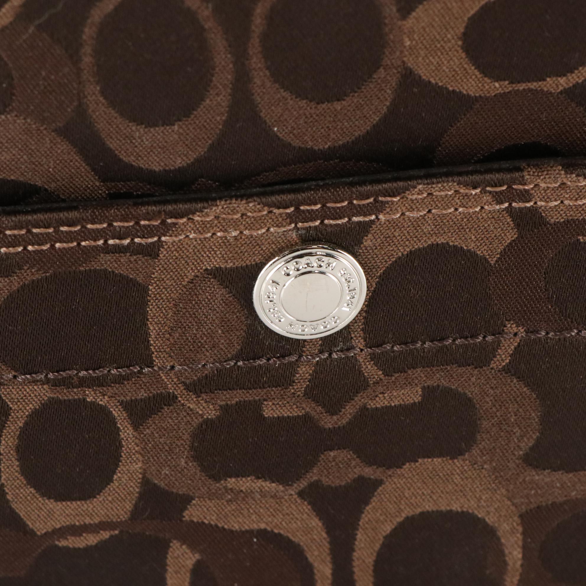 Coach Braided Strap Shoulder Bag and Graphic Crossbody Bag in Signature Canvas