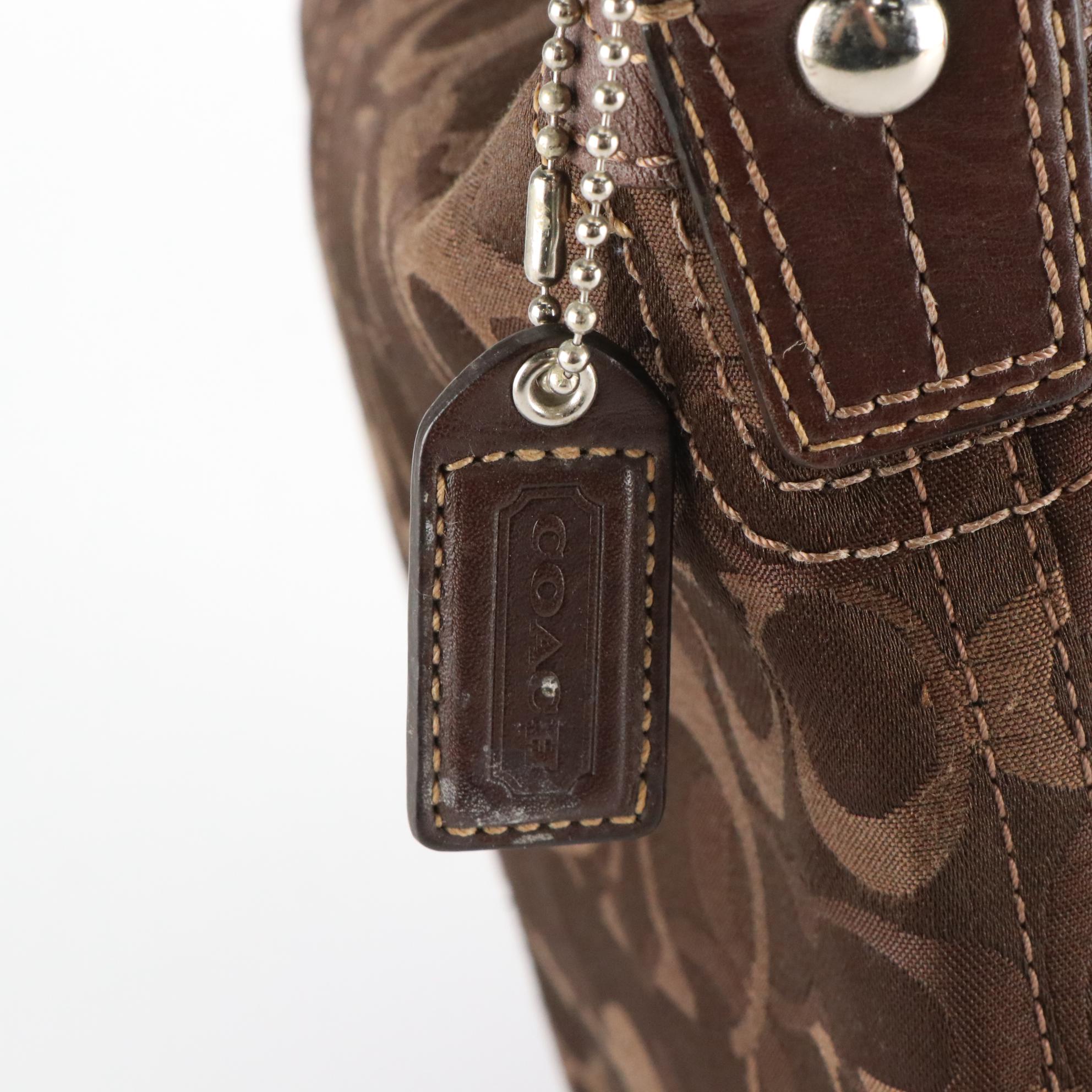 Coach Braided Strap Shoulder Bag and Graphic Crossbody Bag in Signature Canvas