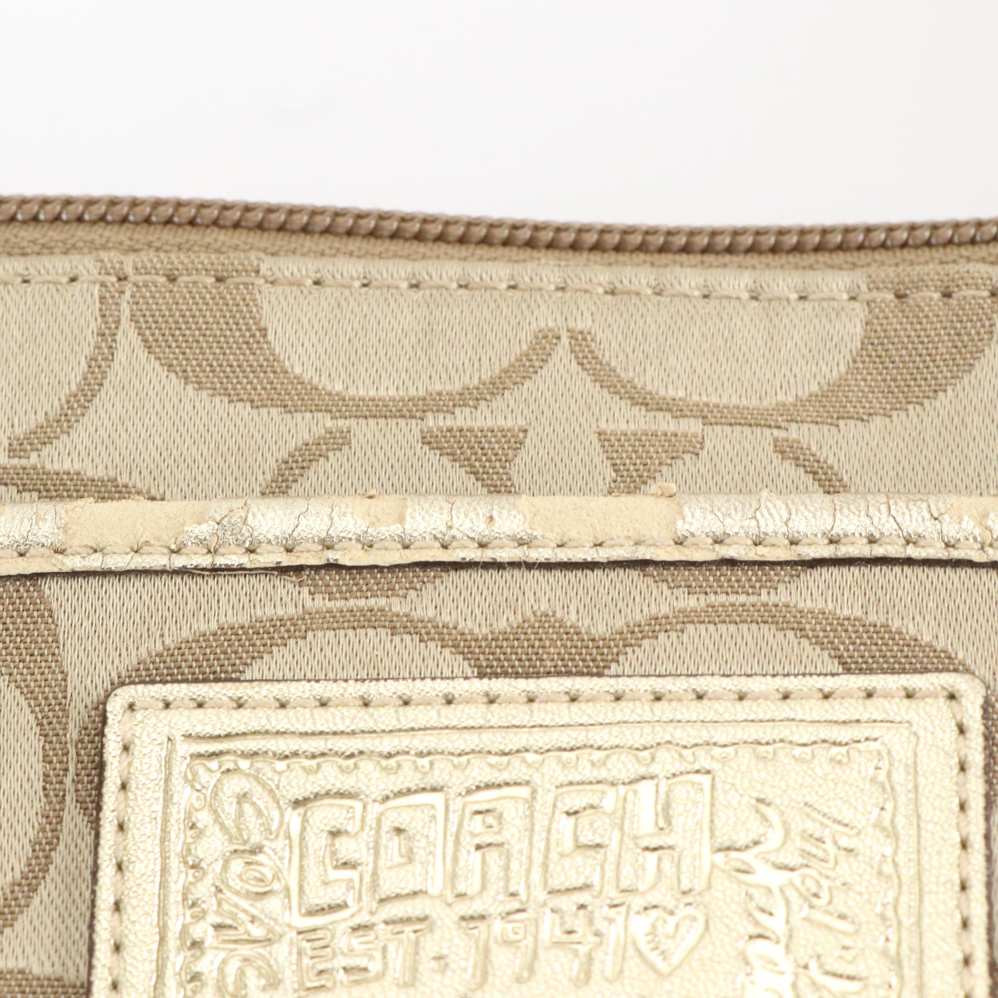 Coach Braided Strap Shoulder Bag and Graphic Crossbody Bag in Signature Canvas