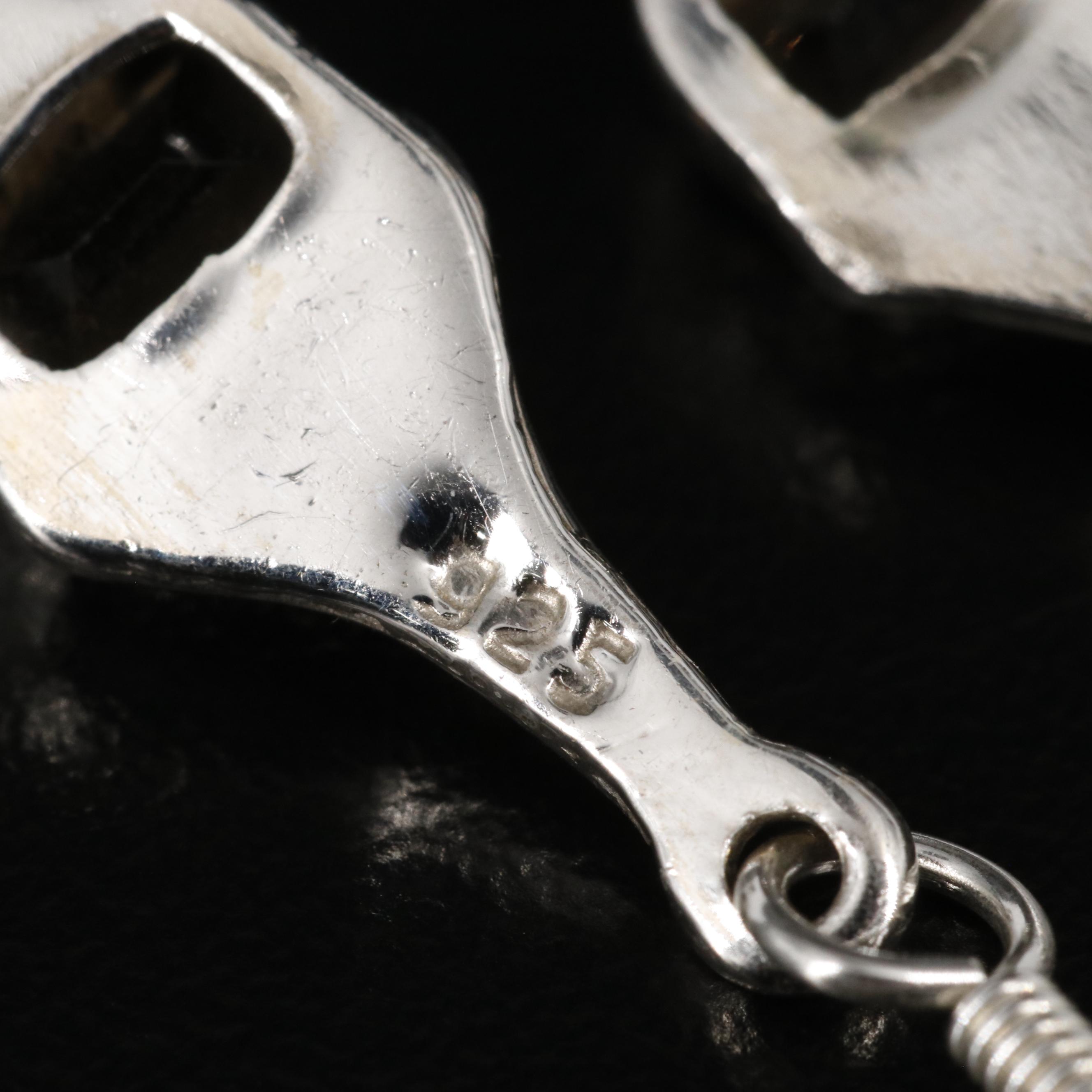 Sterling Smoky Quartz Dangle Earrings