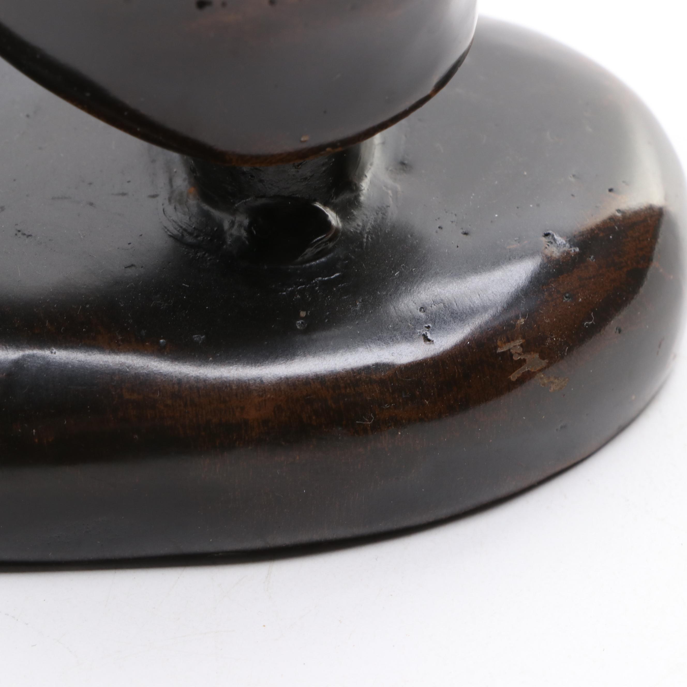 Japanese Patinated Cast Metal Hotei Figure