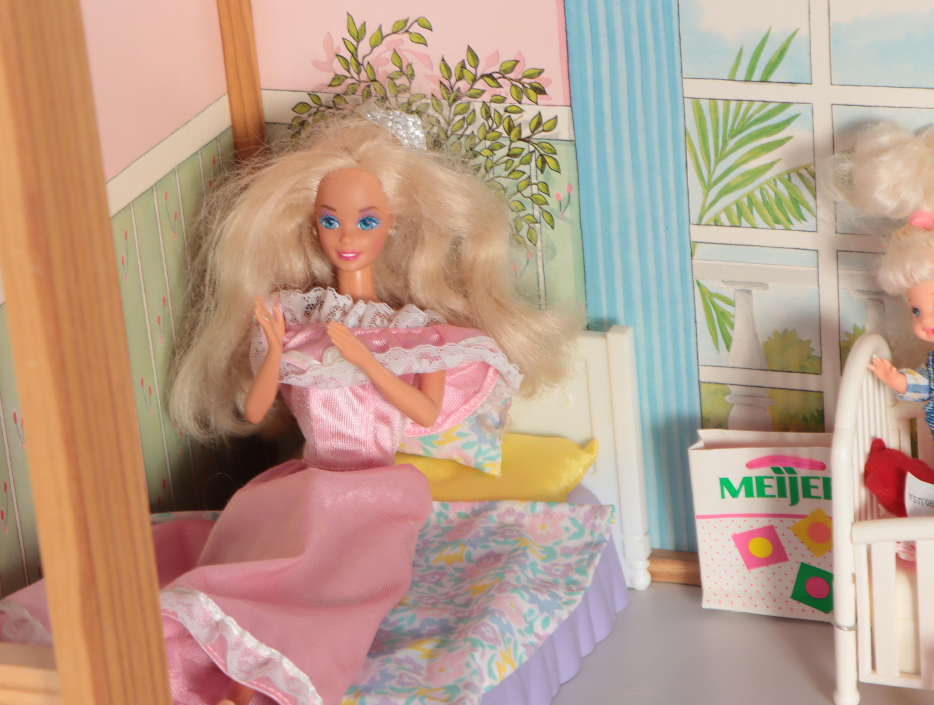 Barbie Dolls with Dollhouse, Furniture and Accessories