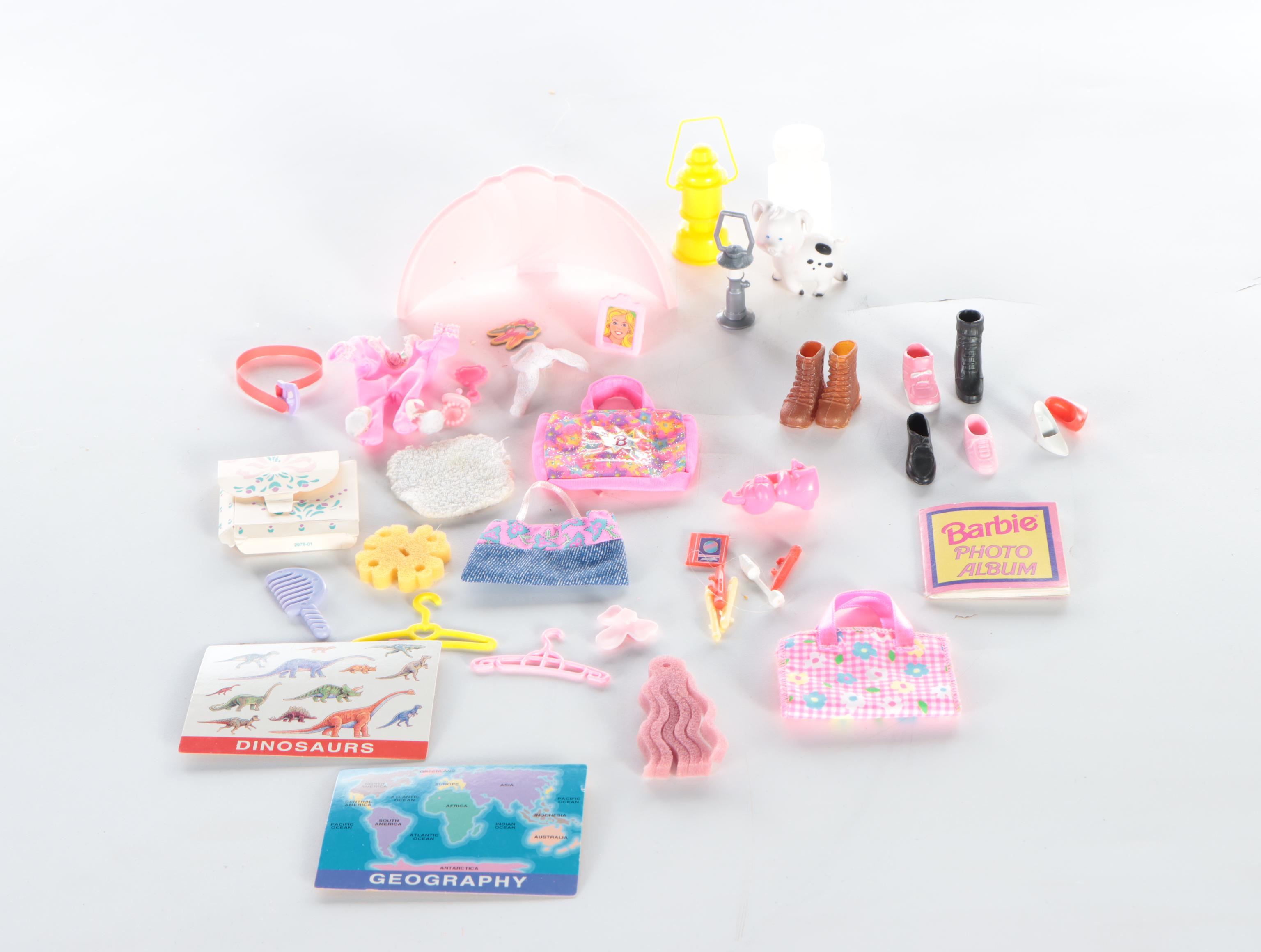 Barbie Dolls with Dollhouse, Furniture and Accessories