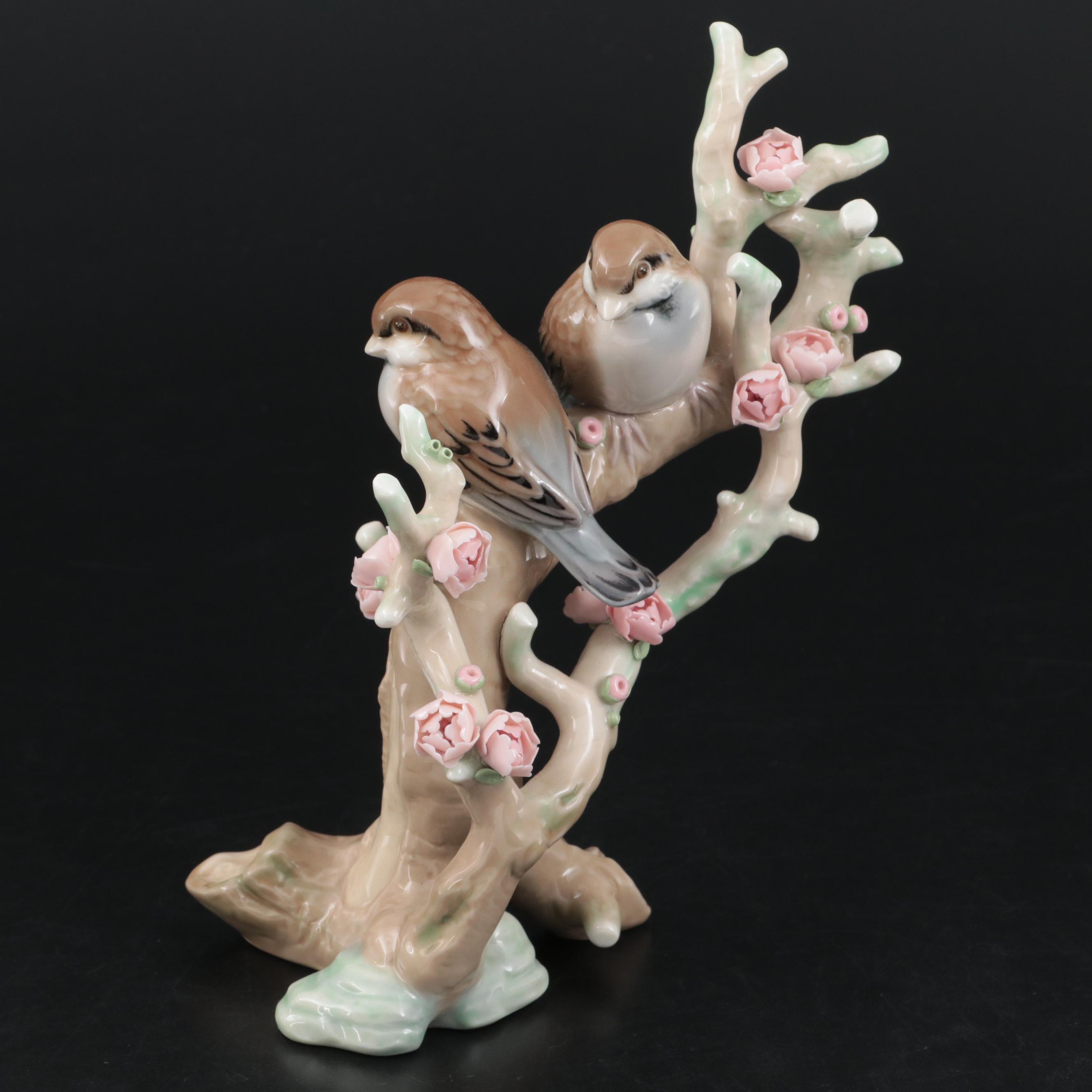 Lladró "Birds Resting" and Other Lladró Porcelain Figurines